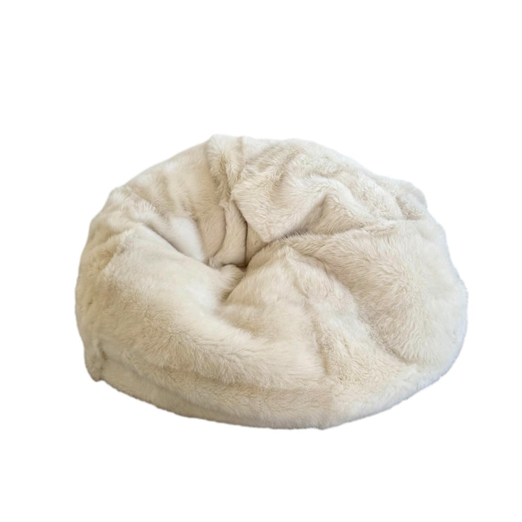 White Shearling Beanbag