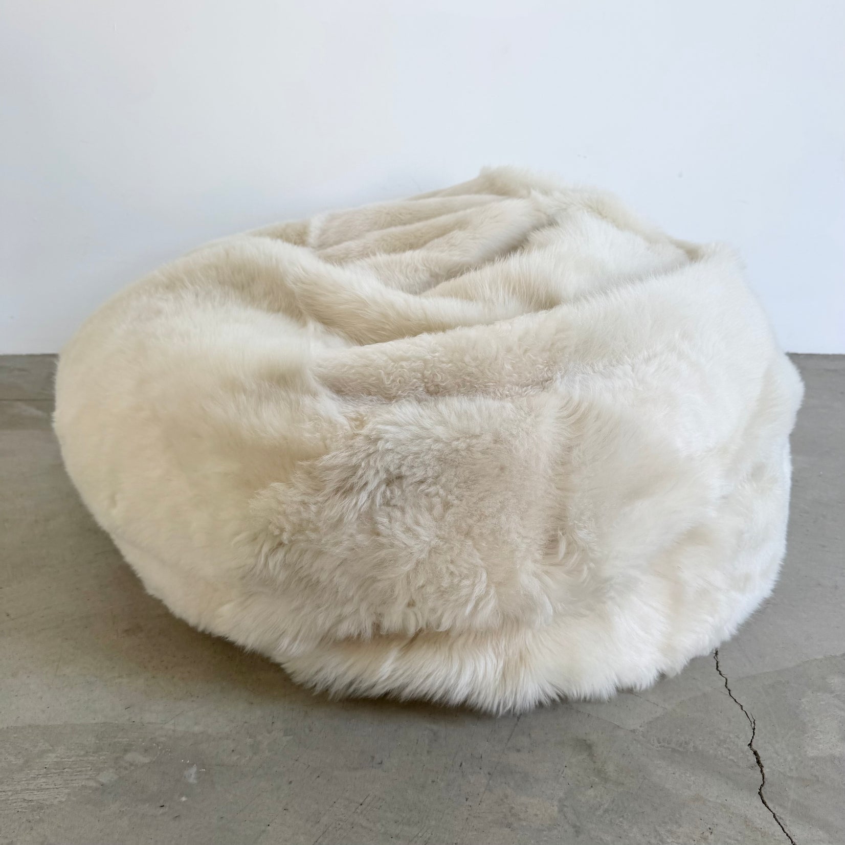 White Shearling Beanbag