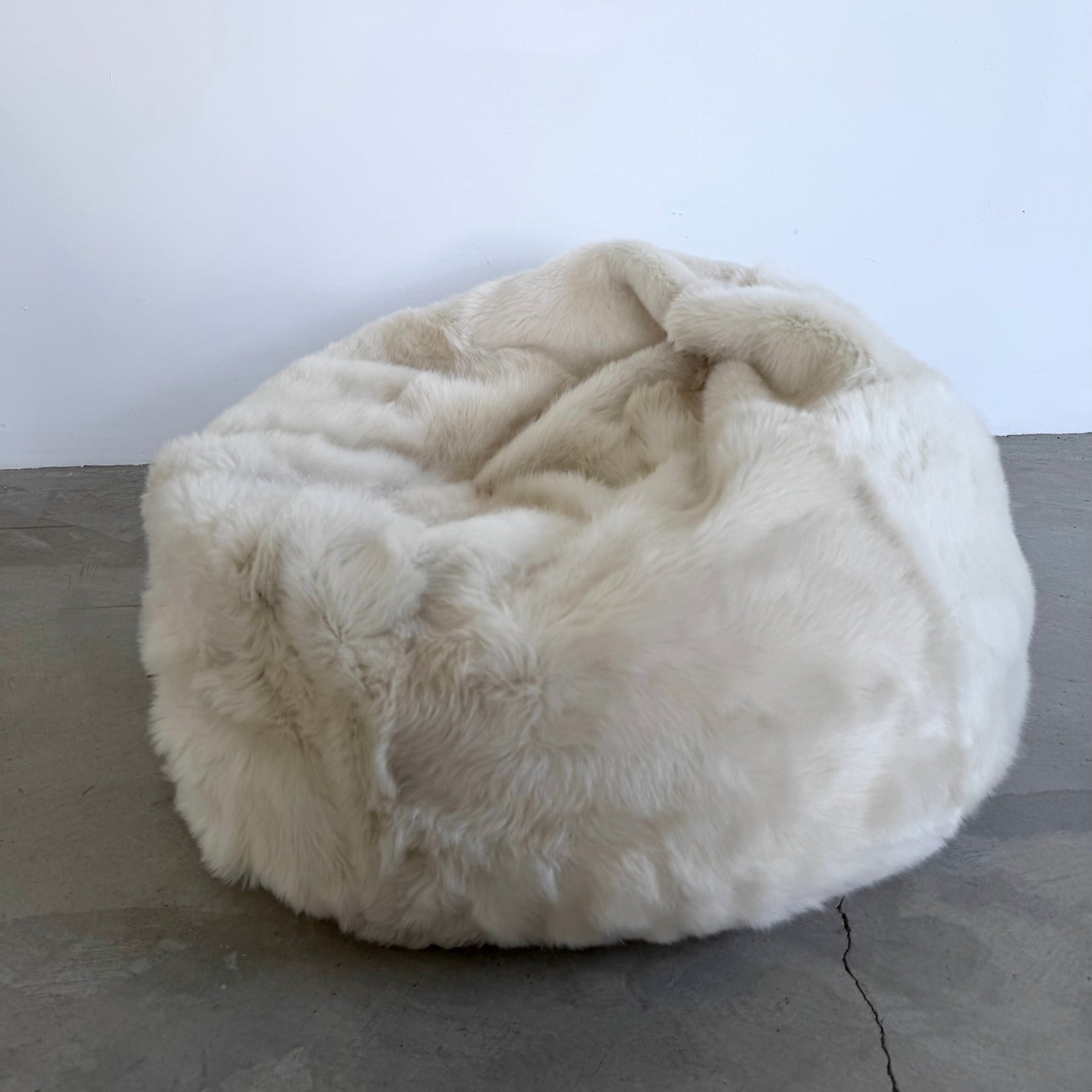 White Shearling Beanbag