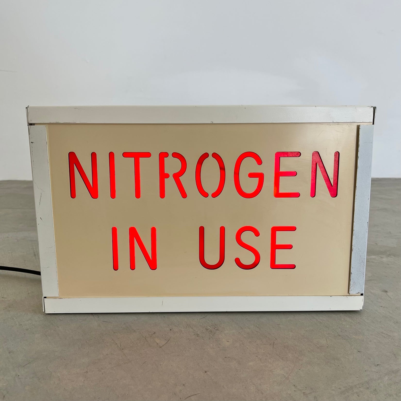 'Nitrogen In Use' Illuminated Sign
