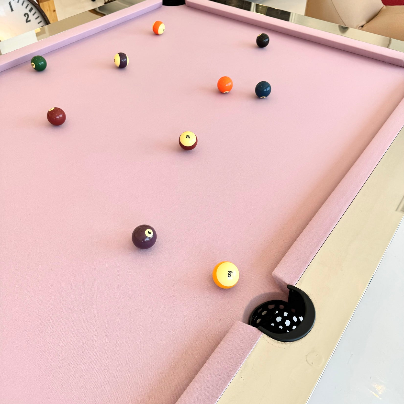 Custom Polished Chrome Pool Table by Merit