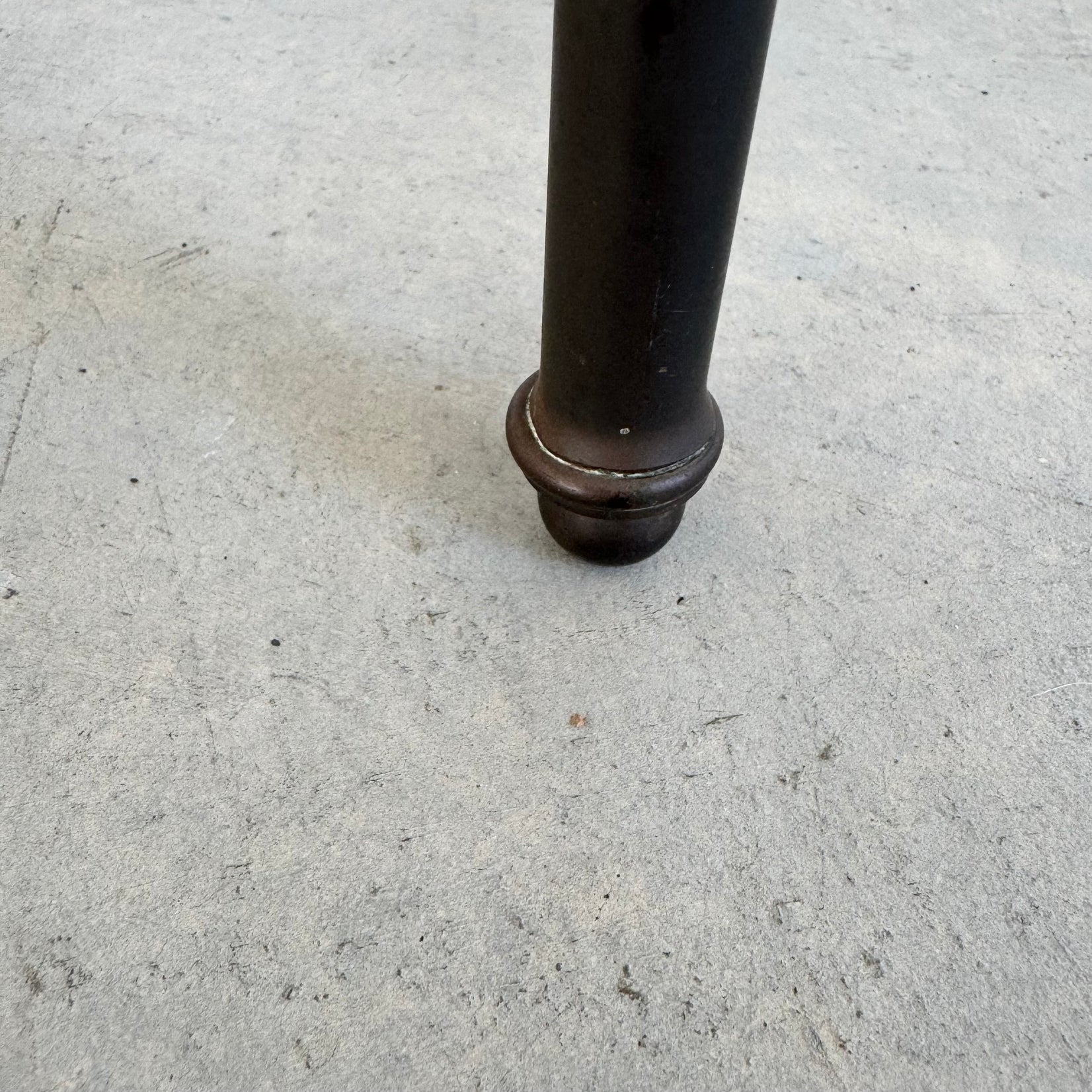 Set of 3 Leather and Bronze Nesting Tables