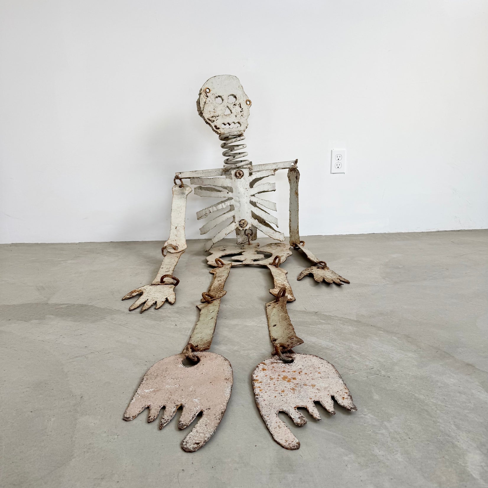 Monumental Folk Art Skeleton Sculpture