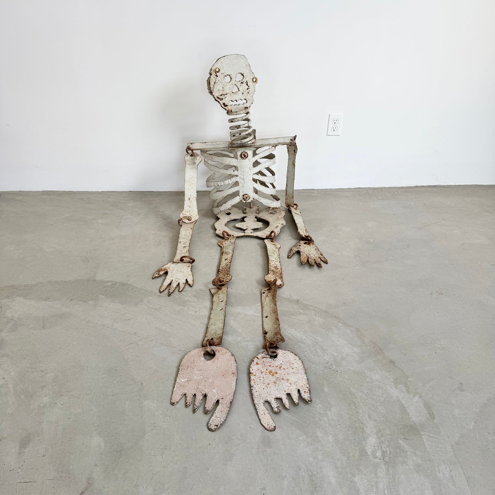 Monumental Folk Art Skeleton Sculpture