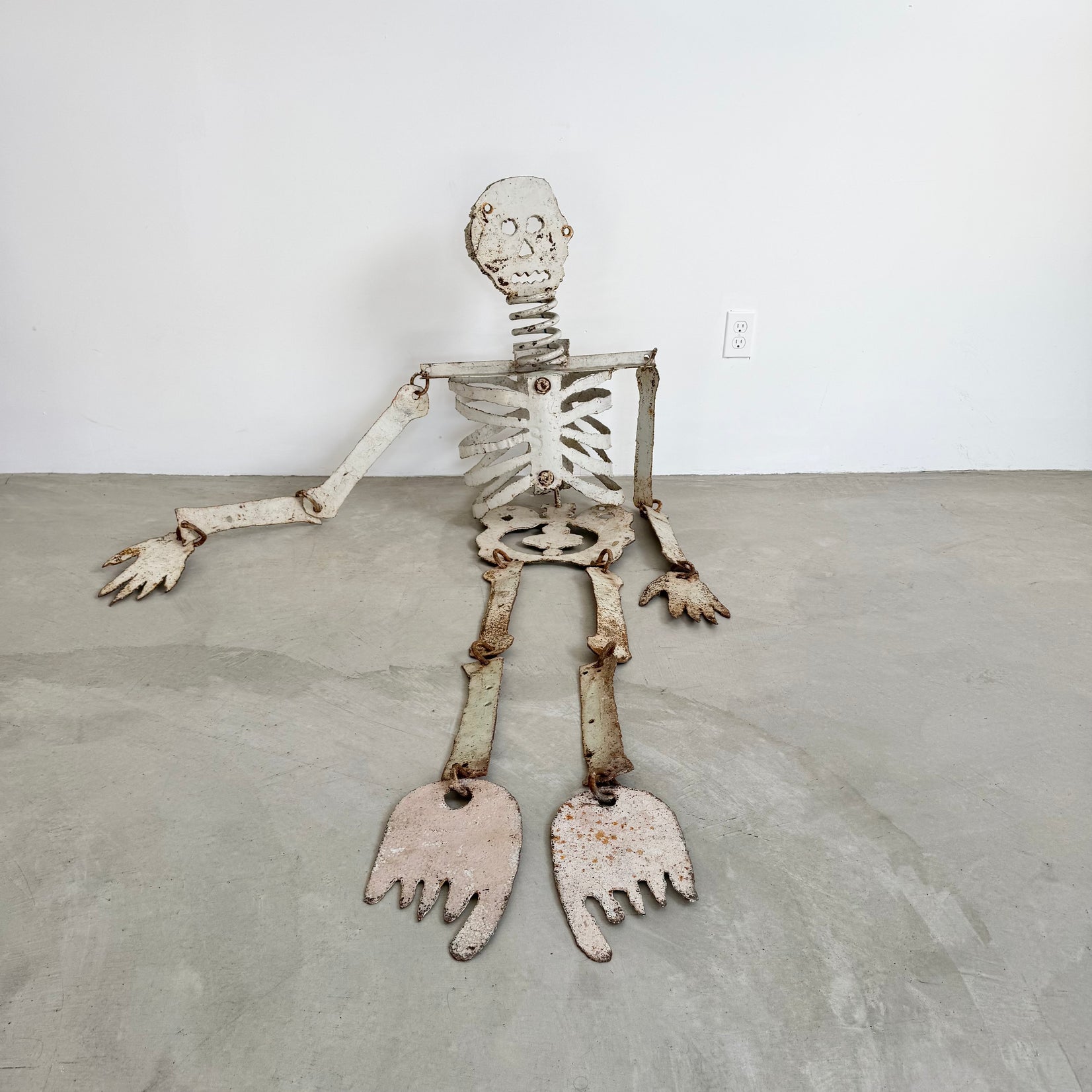 Monumental Folk Art Skeleton Sculpture