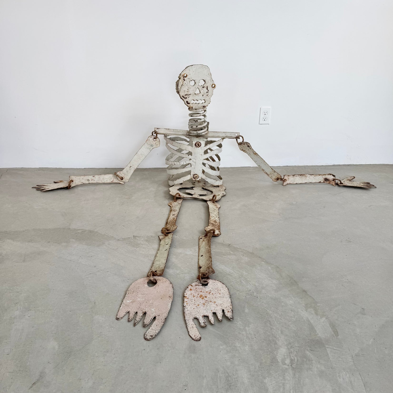 Monumental Folk Art Skeleton Sculpture