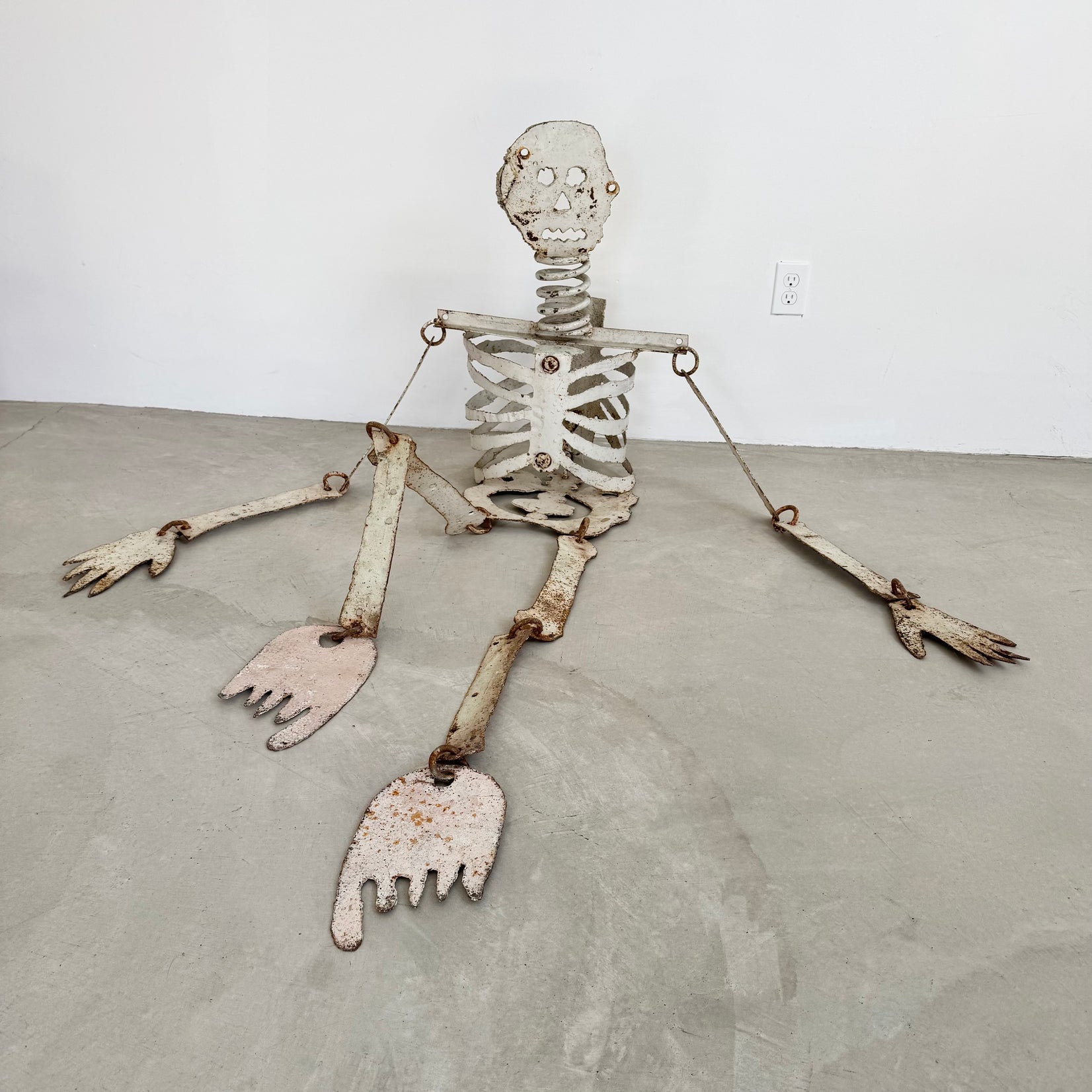 Monumental Folk Art Skeleton Sculpture