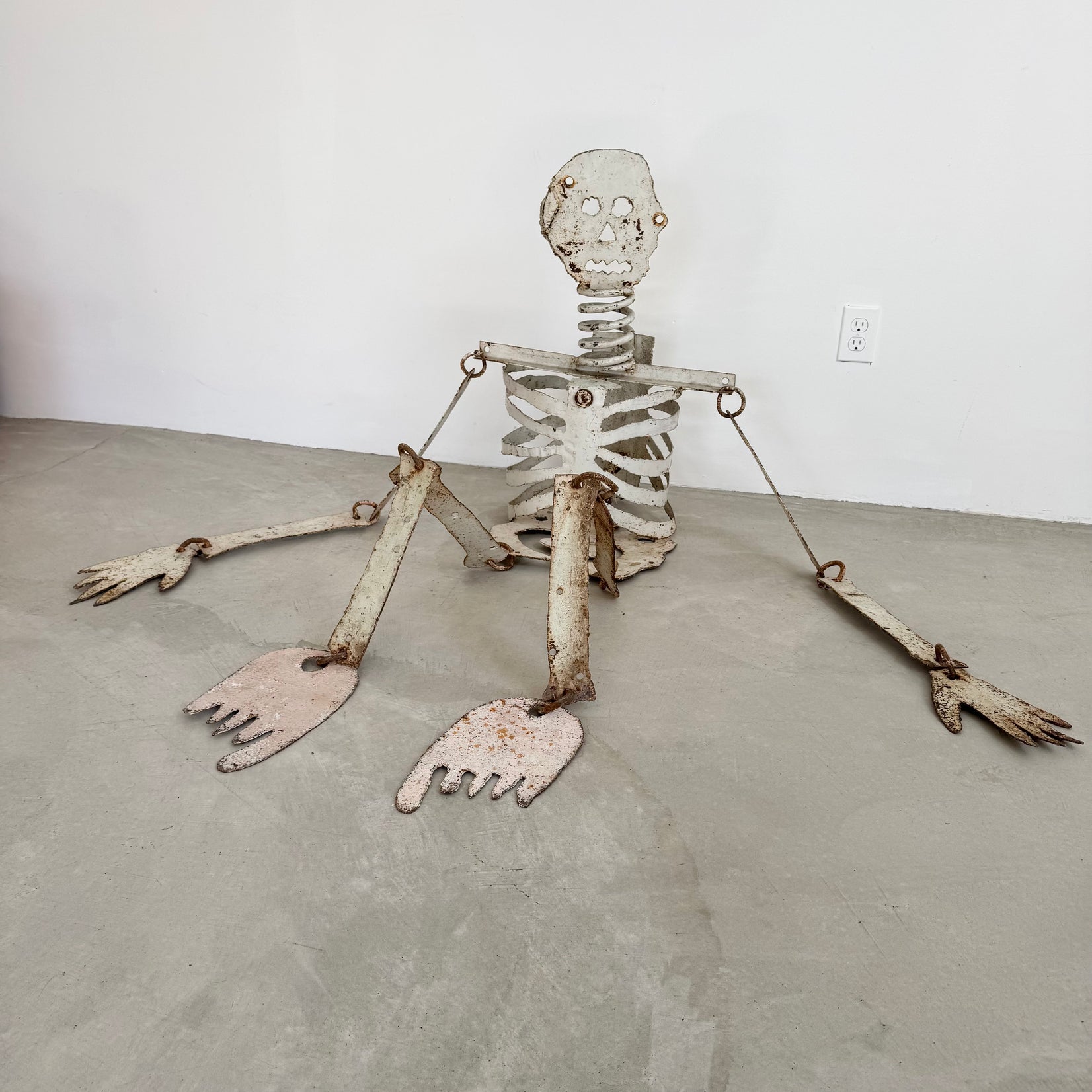 Monumental Folk Art Skeleton Sculpture