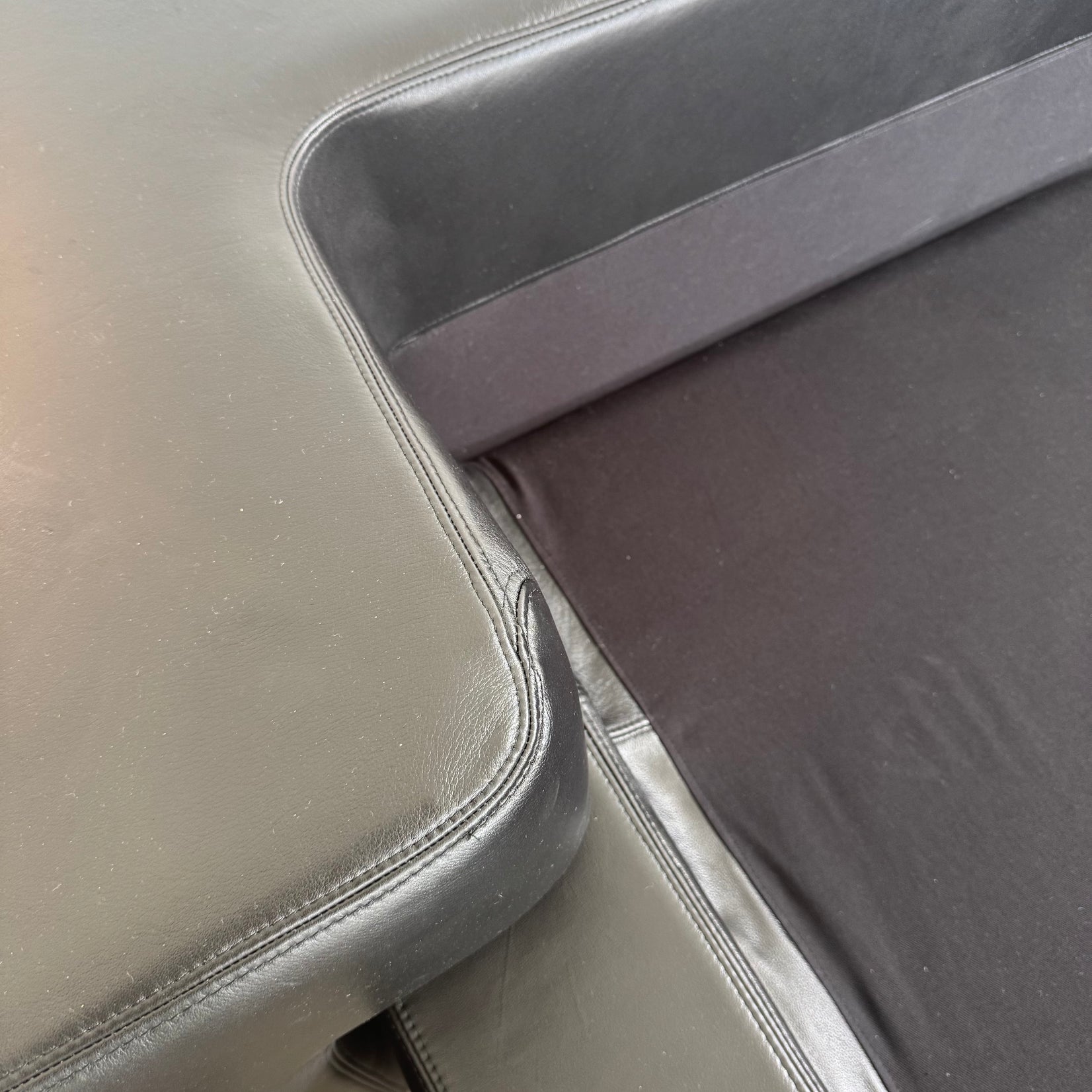 Black Leather Queen Bed