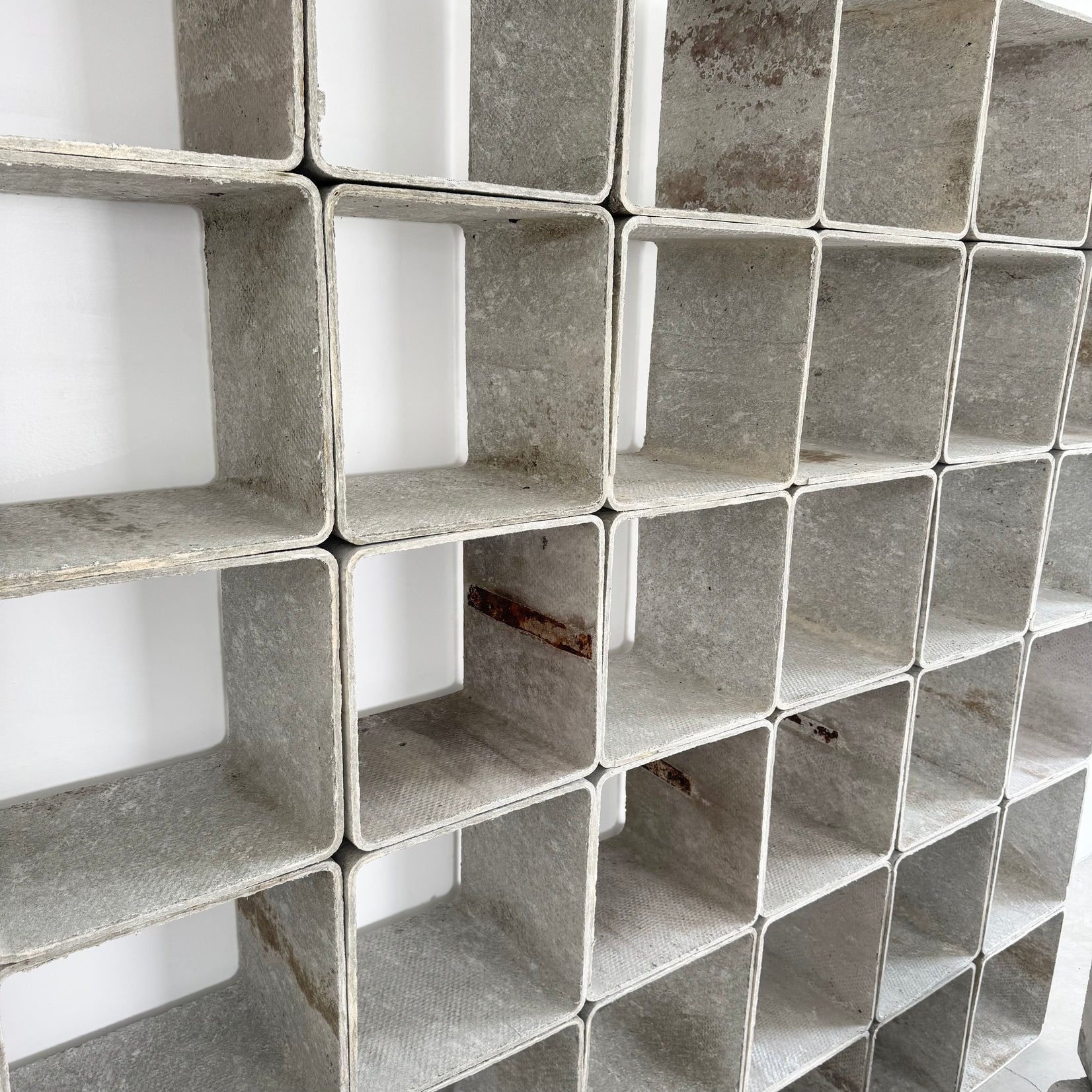 39 Piece Modular Concrete Bookcase