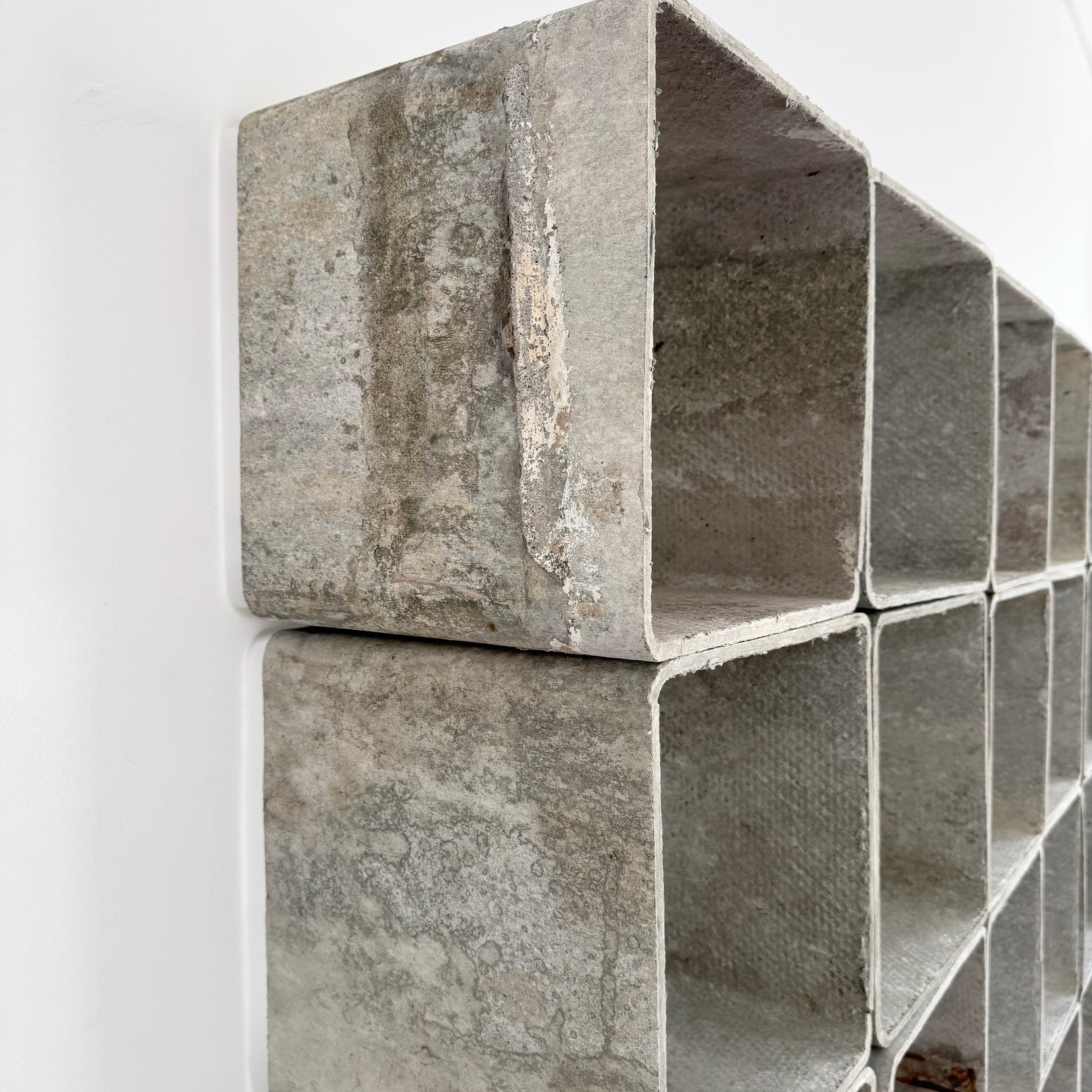 39 Piece Modular Concrete Bookcase