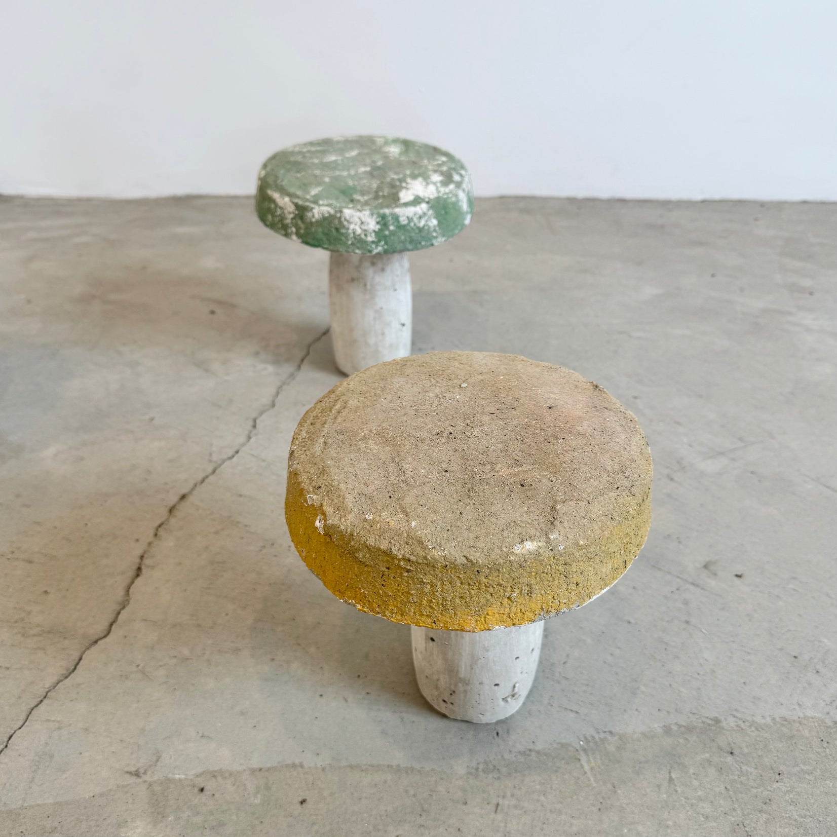 Set of 7 Concrete Mushrooms