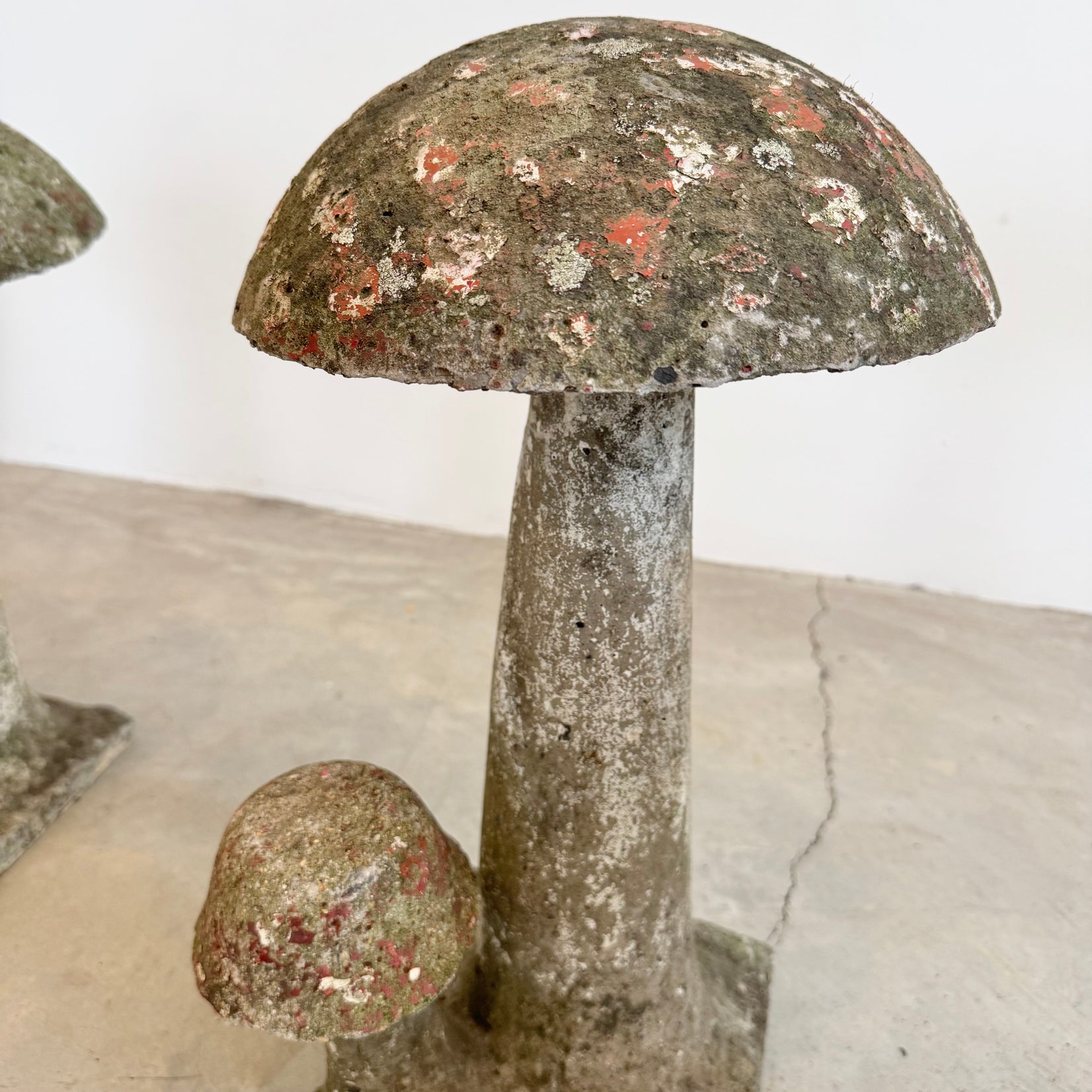 Set of 10 Concrete Mushrooms
