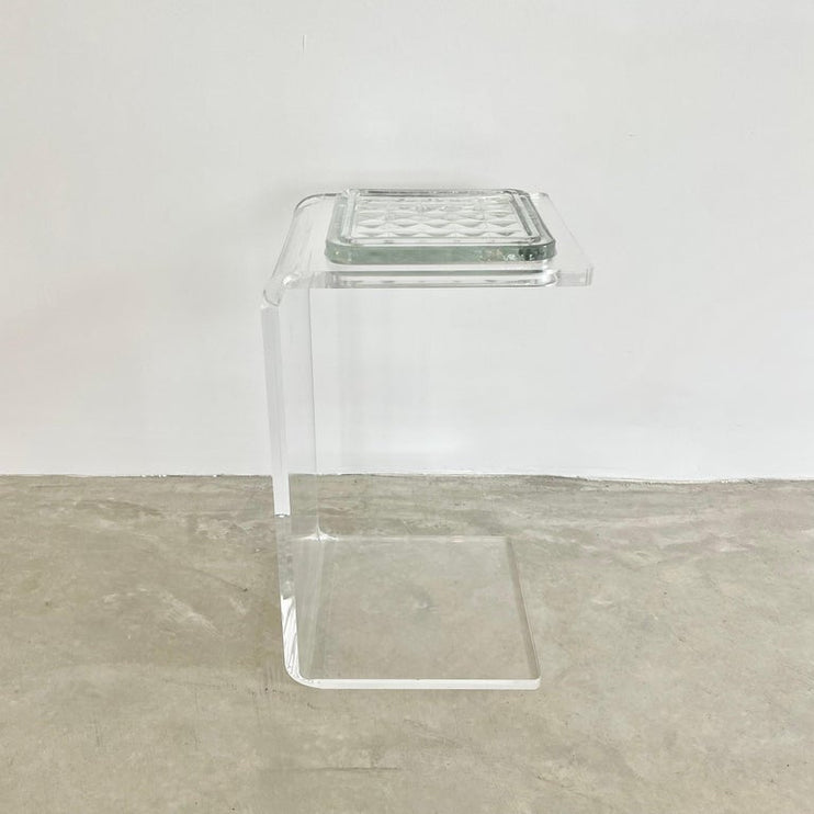 Lucite Side Table/Catchall, 1980s Germany