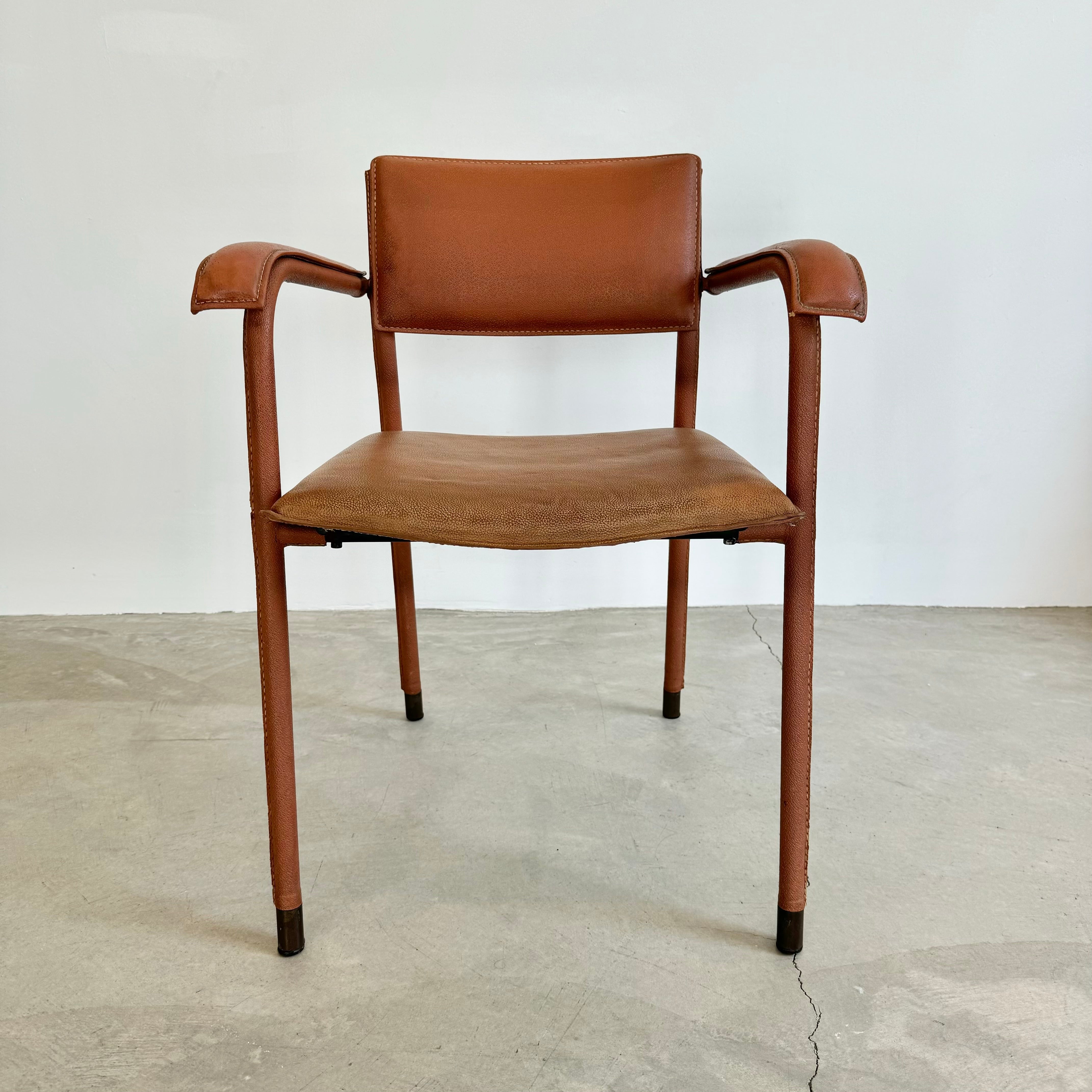 Jacques Adnet Leather Armchair, 1950s France