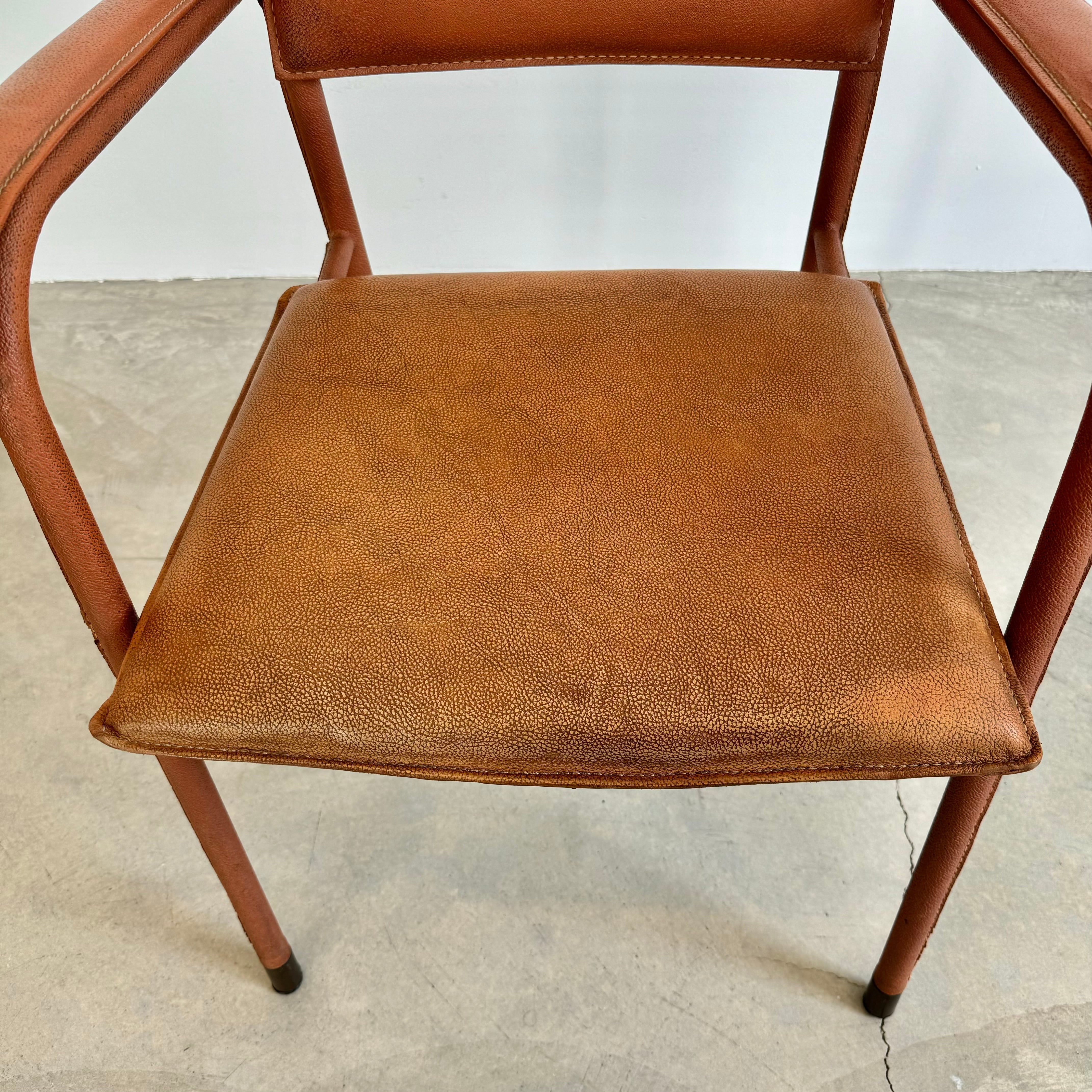 Jacques Adnet Leather Armchair, 1950s France