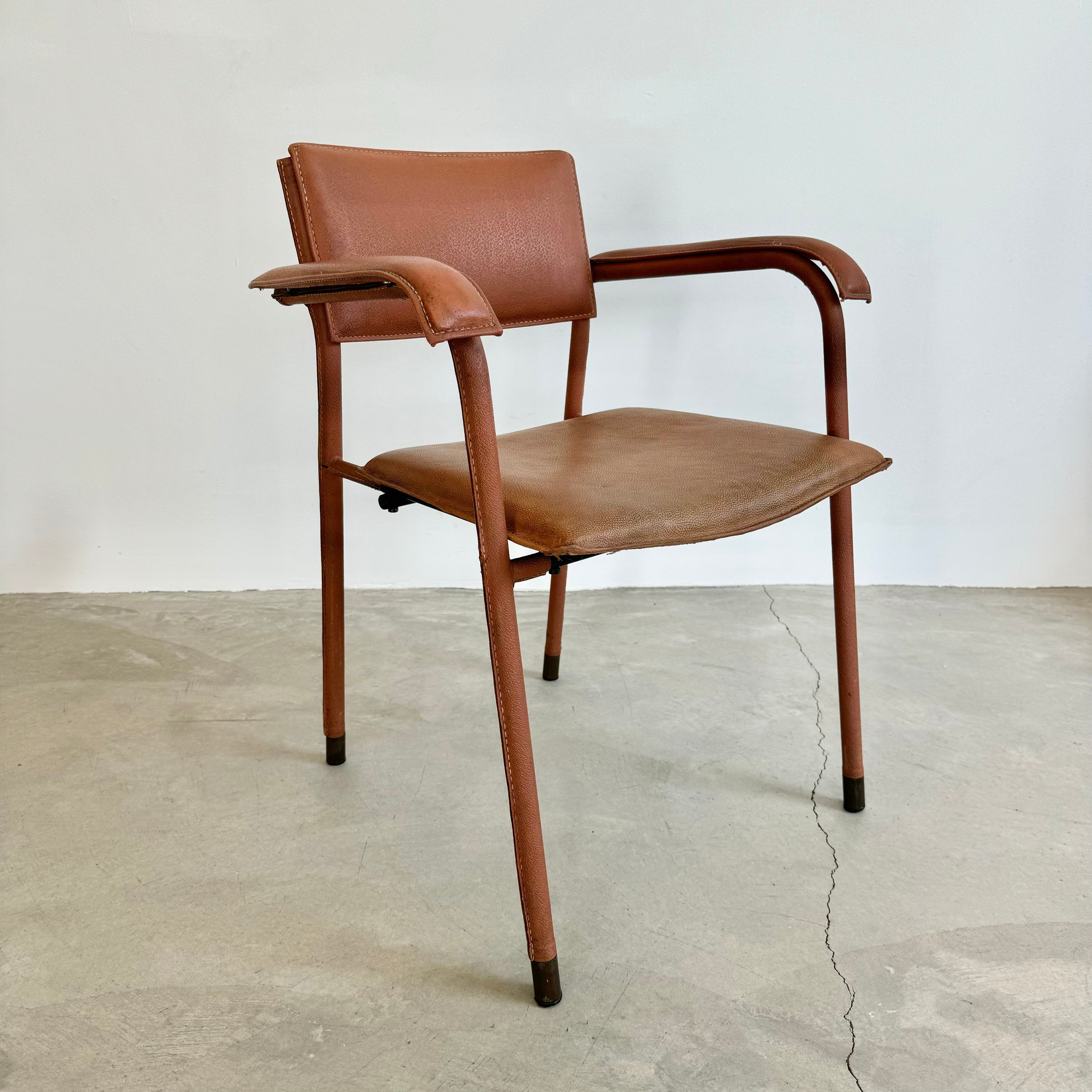 Jacques Adnet Leather Armchair, 1950s France