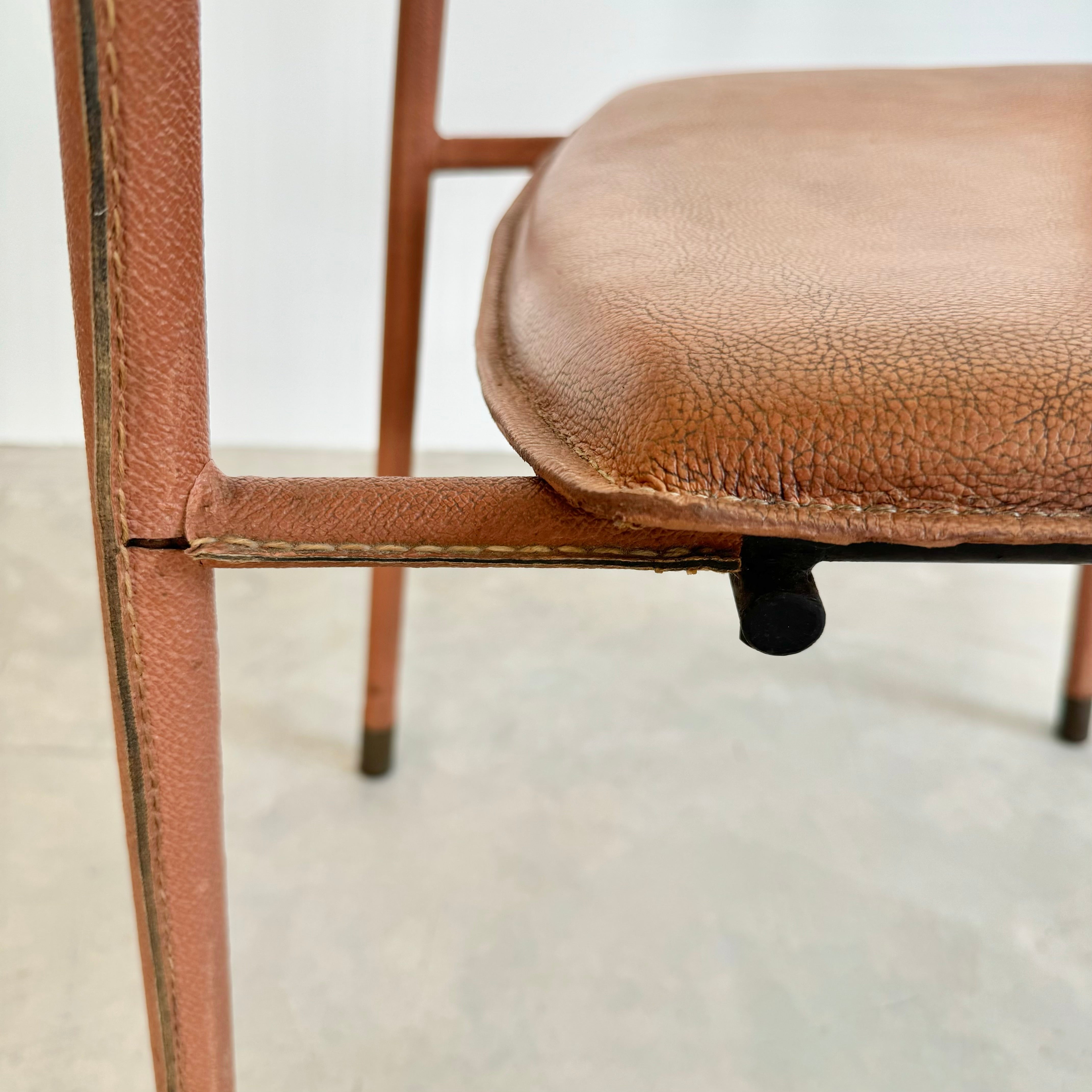 Jacques Adnet Leather Armchair, 1950s France