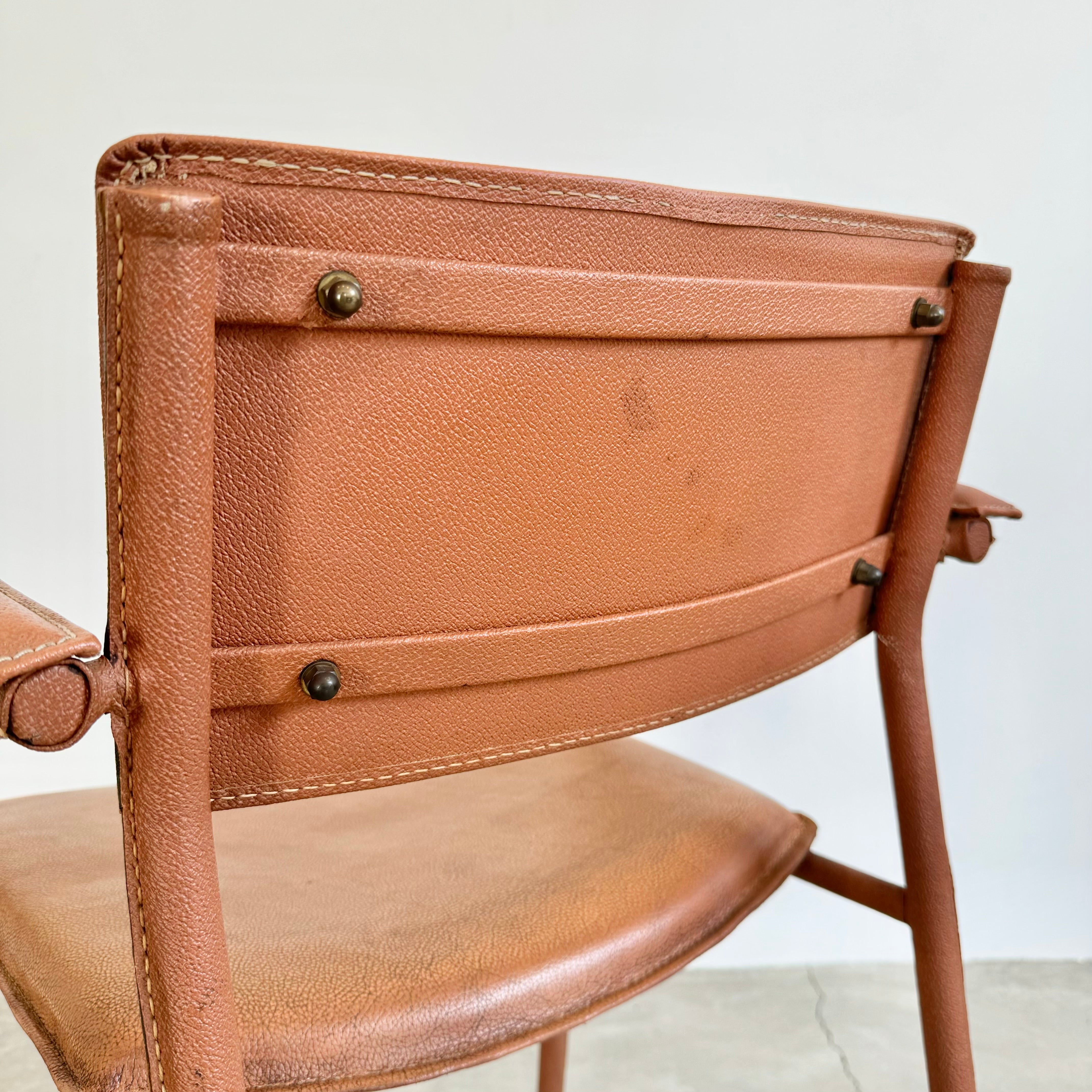 Jacques Adnet Leather Armchair, 1950s France