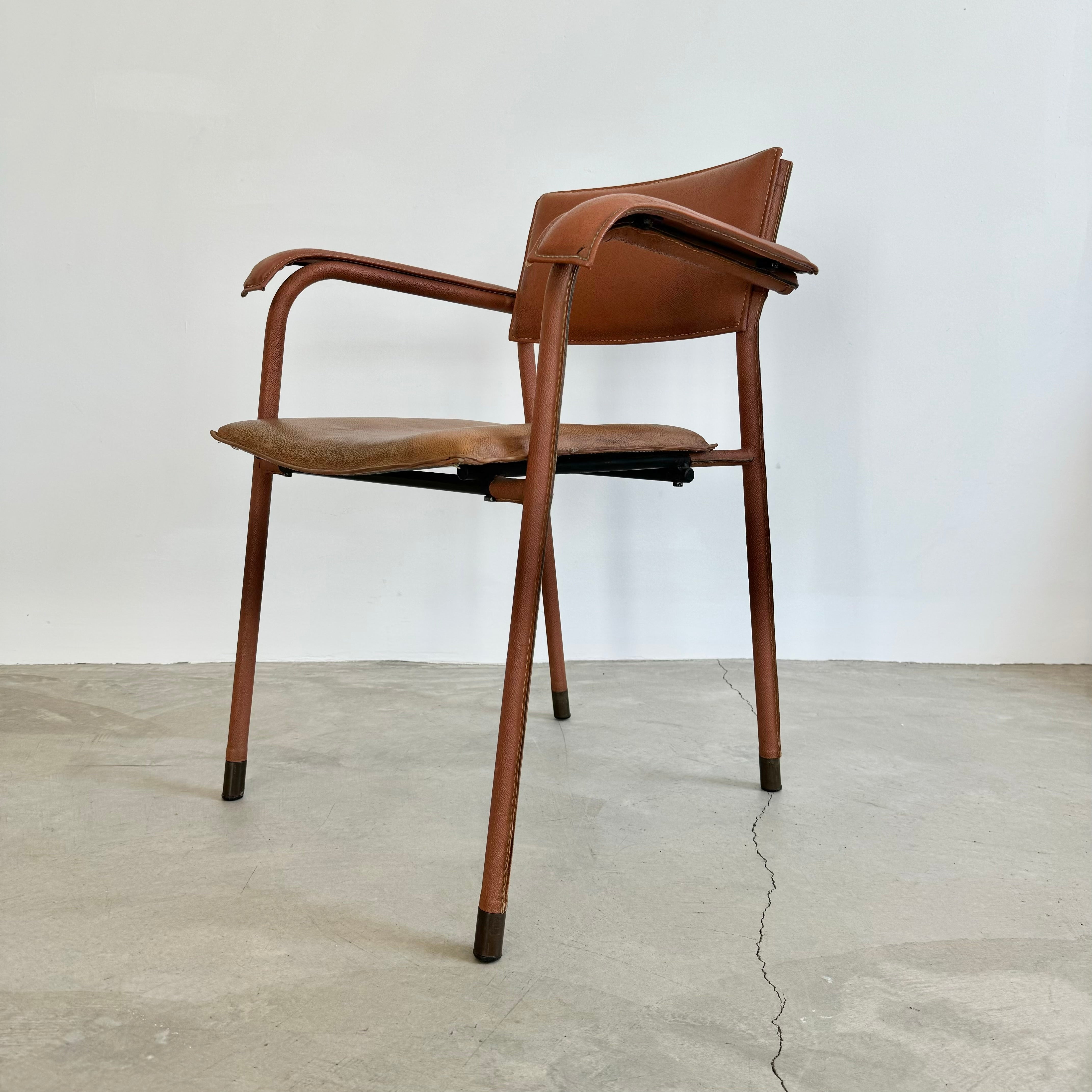 Jacques Adnet Leather Armchair, 1950s France