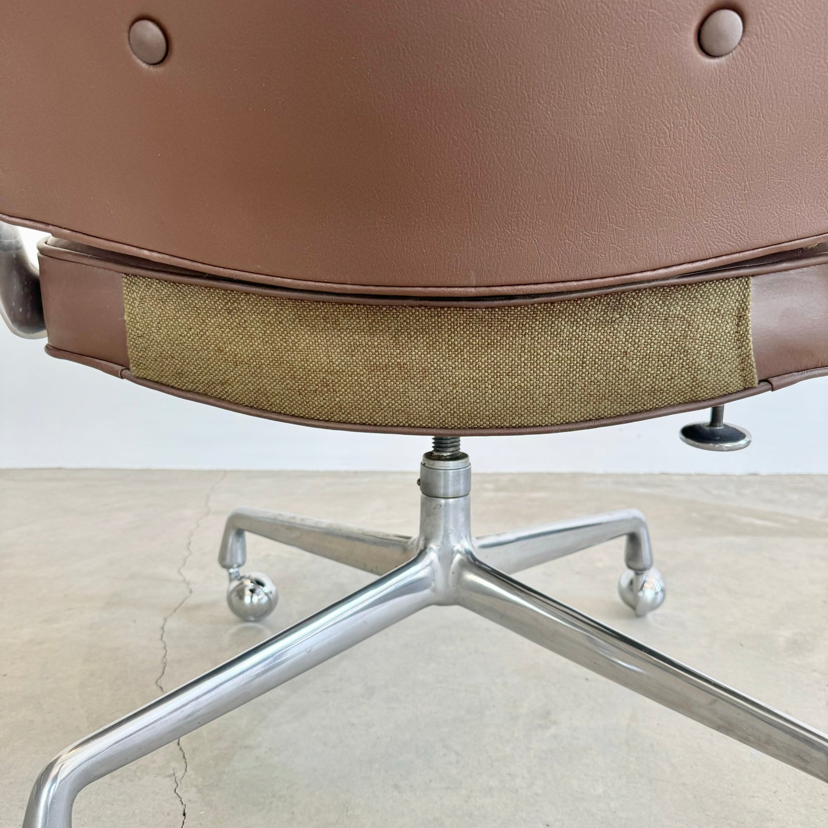 Eames Time Life Chair in Chocolate Leather for Herman Miller