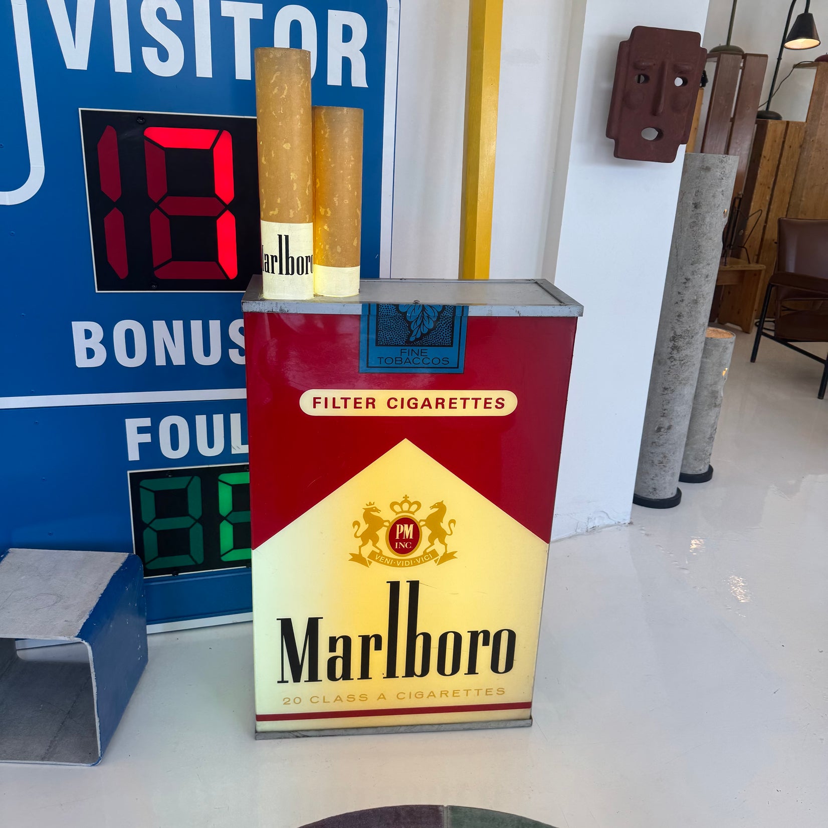 Double Sided Vintage Marlboro Light Up Cigarette Pack