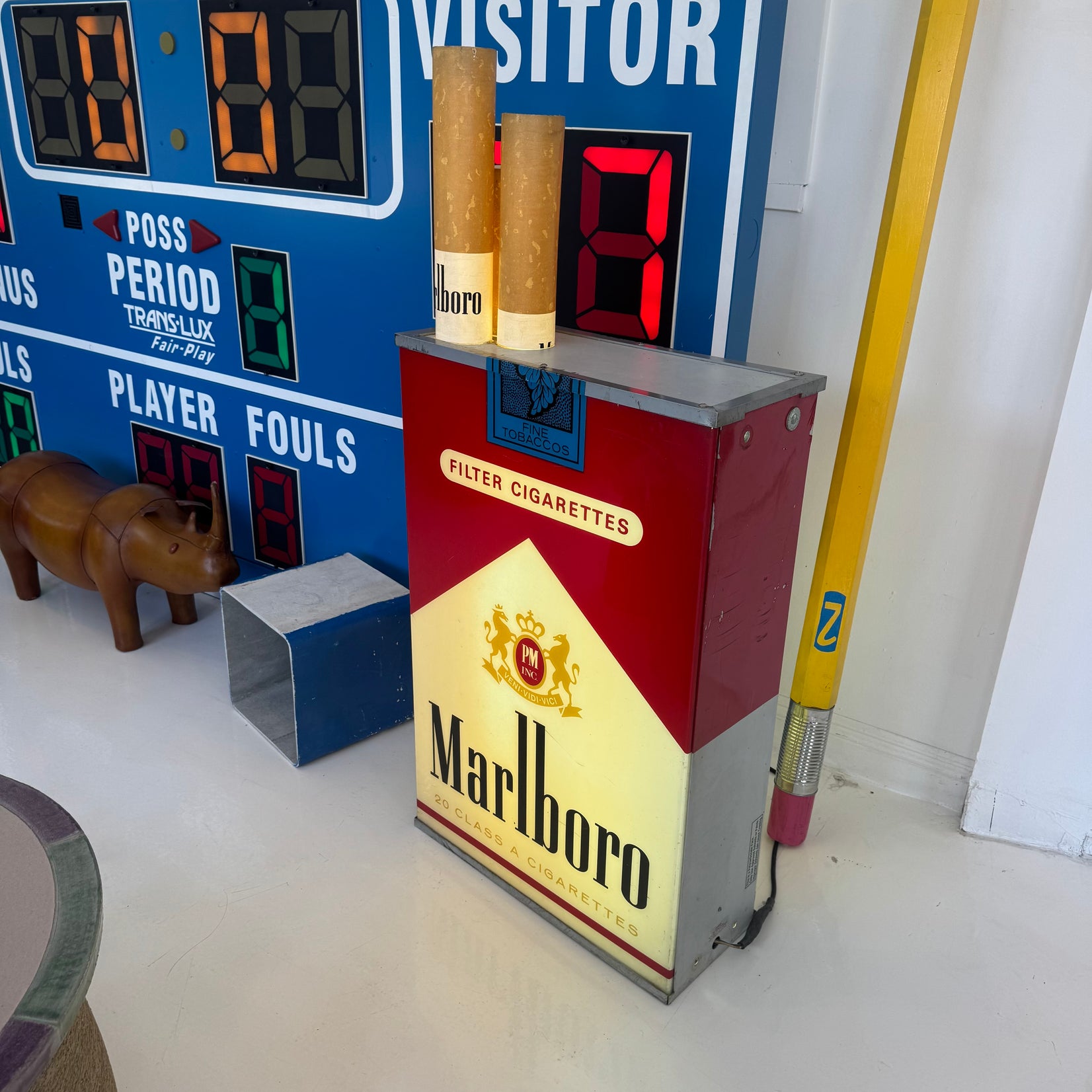 Double Sided Vintage Marlboro Light Up Cigarette Pack