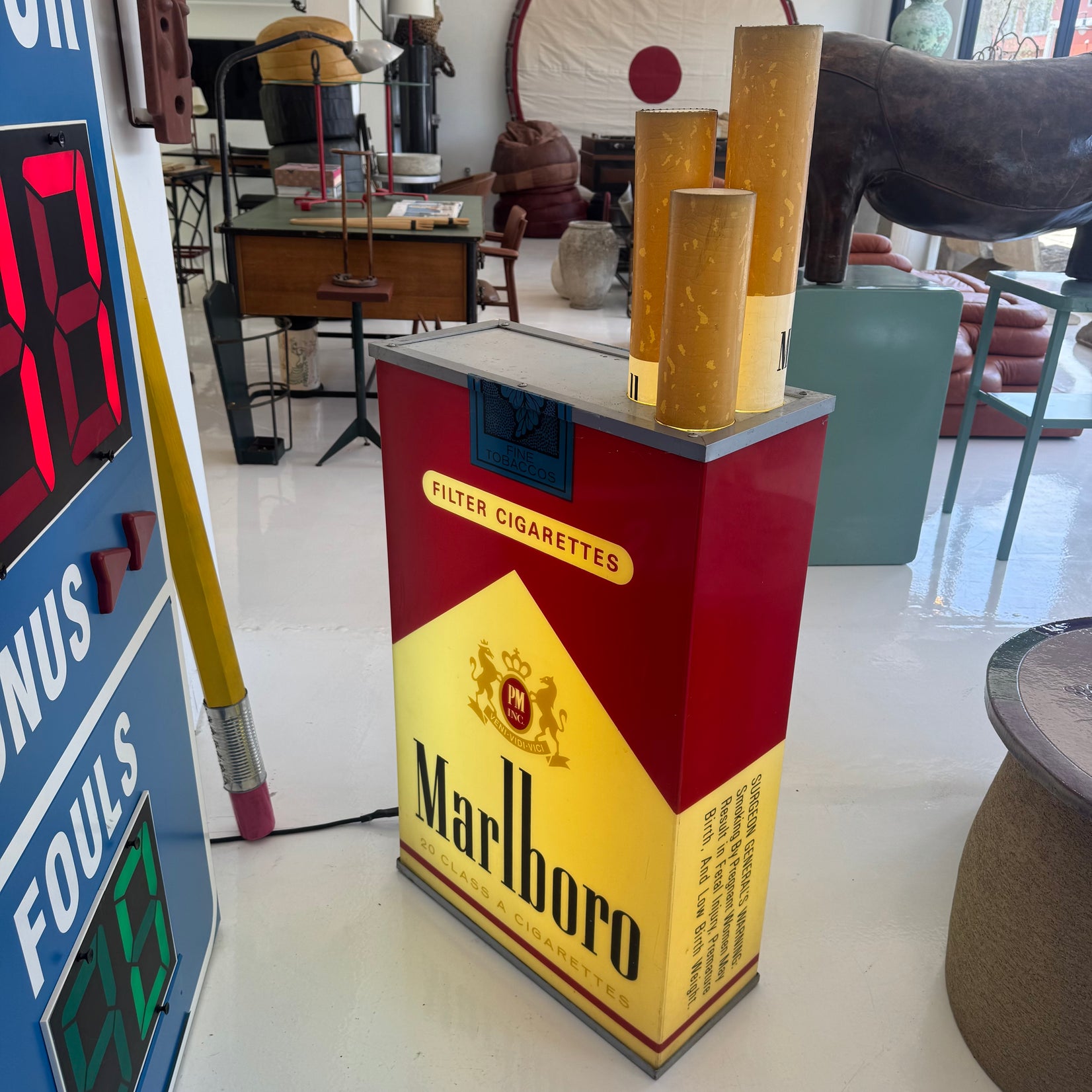Double Sided Vintage Marlboro Light Up Cigarette Pack