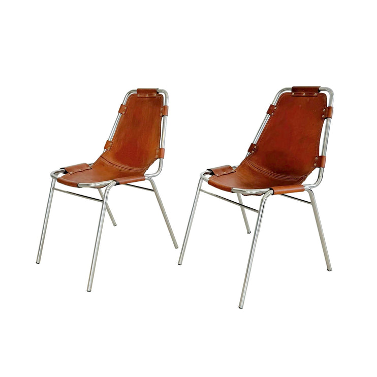 Charlotte Perriand Les Arcs Dining Chairs, 1960s France