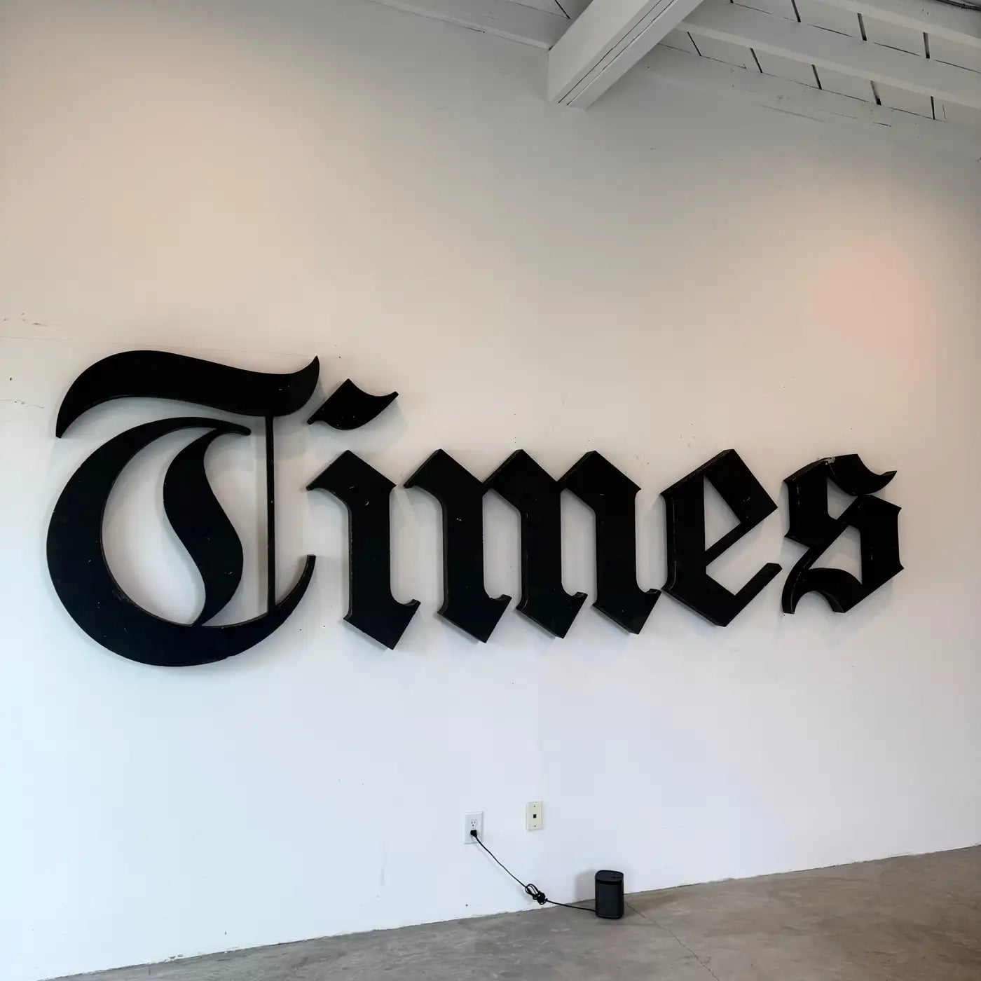 Original 'Los Angeles Times' Newspaper Sign from Downtown Los Angeles, 1970s, USA