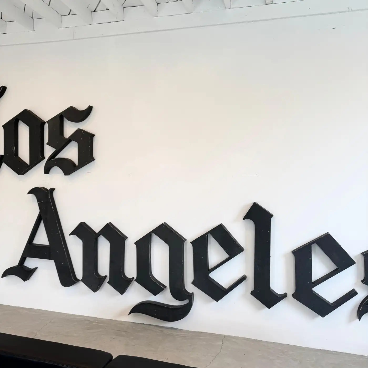 Original 'Los Angeles Times' Newspaper Sign from Downtown Los Angeles, 1970s, USA