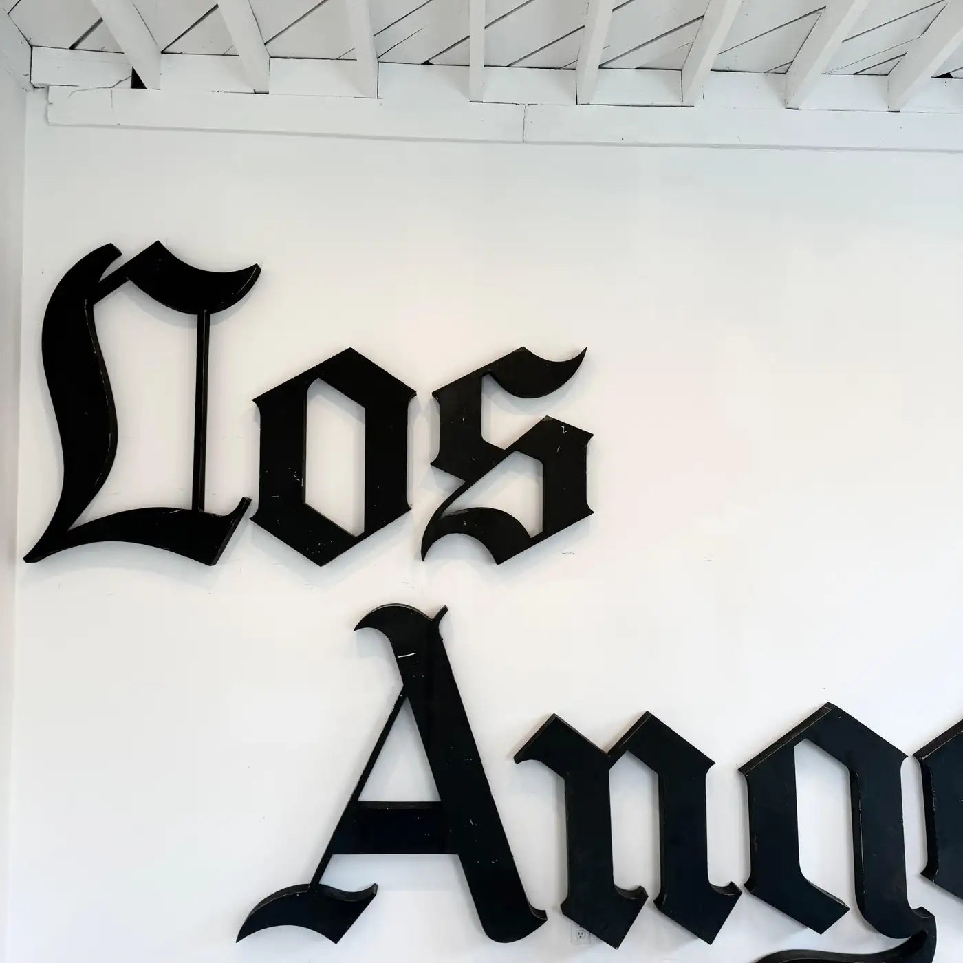 Original 'Los Angeles Times' Newspaper Sign from Downtown Los Angeles, 1970s, USA