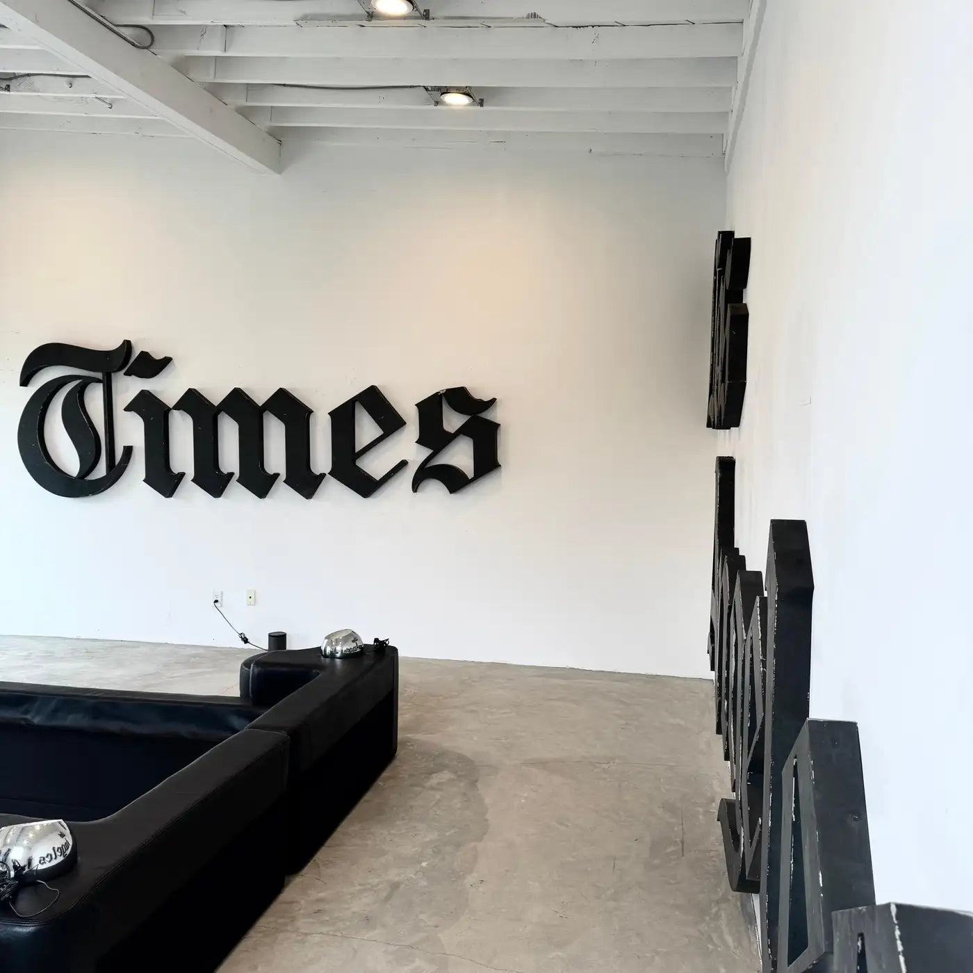 Original 'Los Angeles Times' Newspaper Sign from Downtown Los Angeles, 1970s, USA