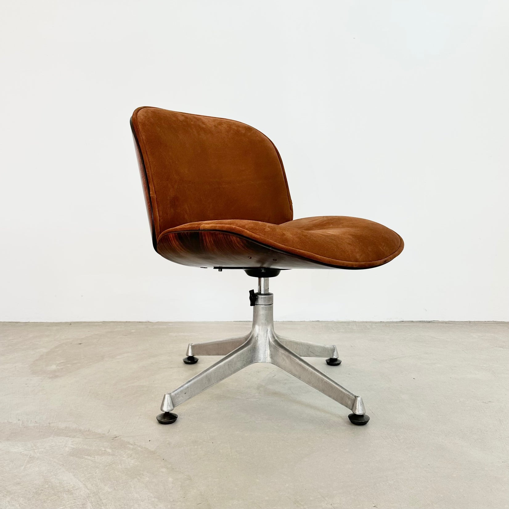 Rosewood & Suede Desk Chair