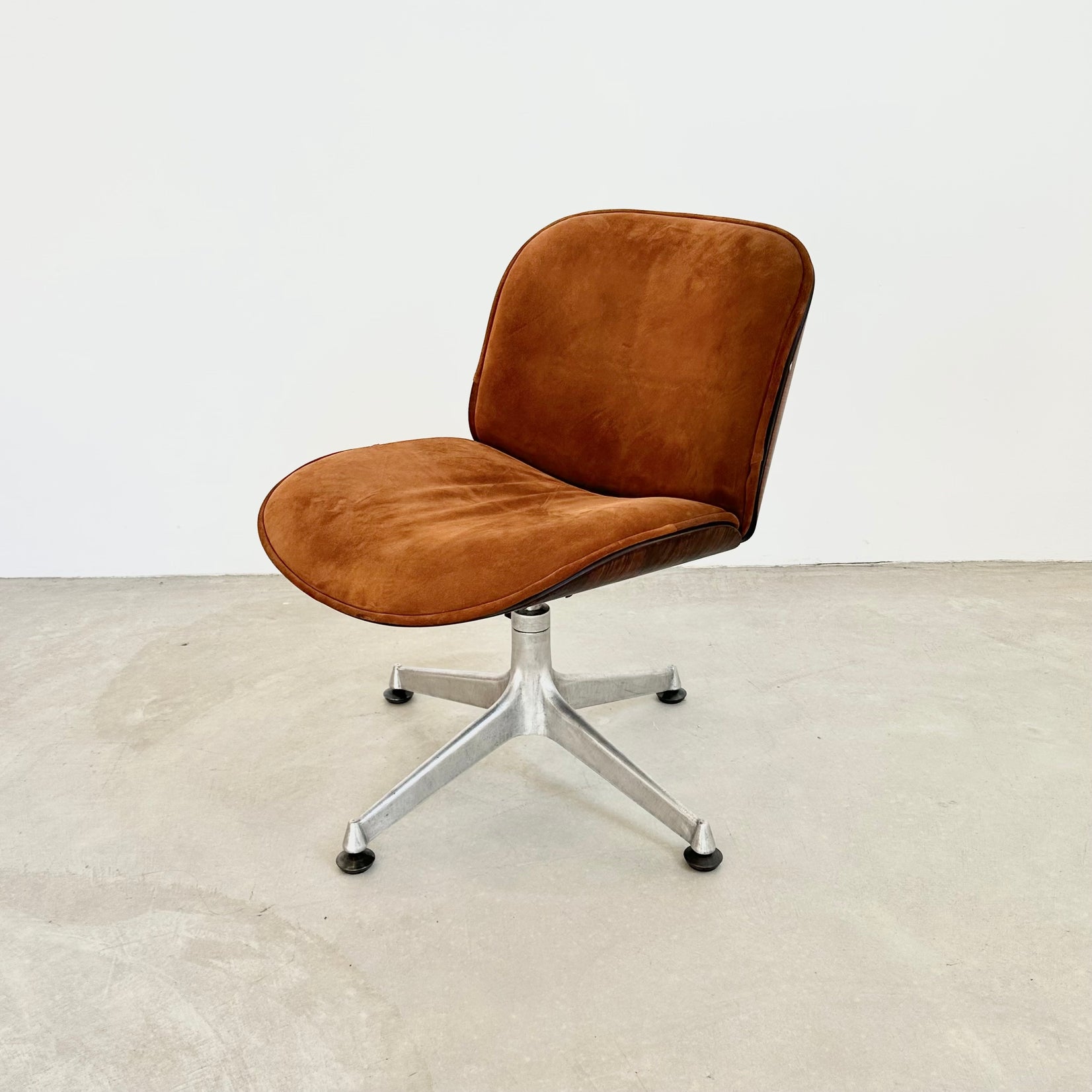 Rosewood & Suede Desk Chair