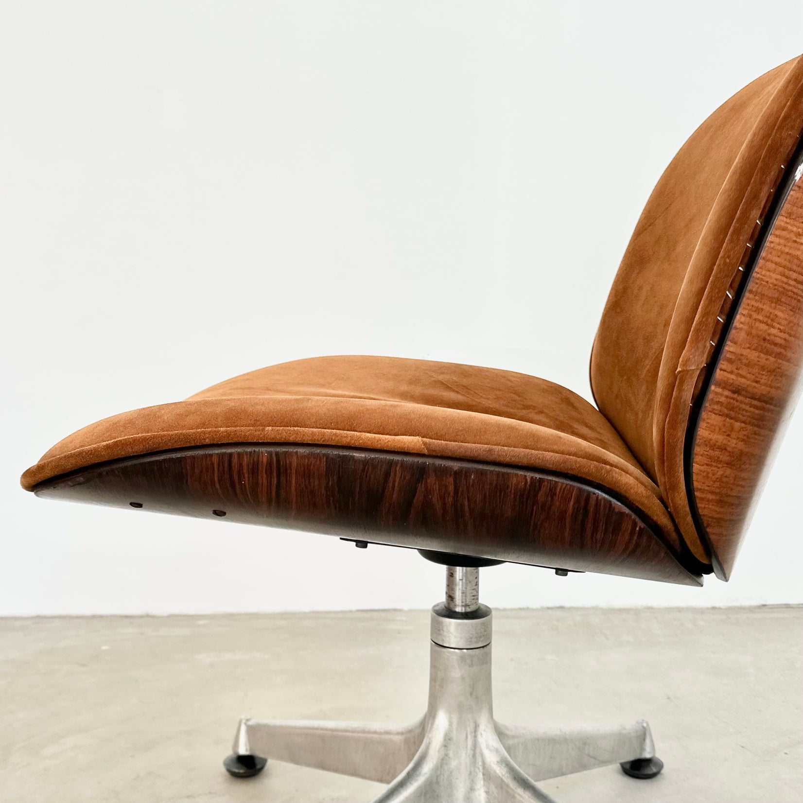 Rosewood & Suede Desk Chair