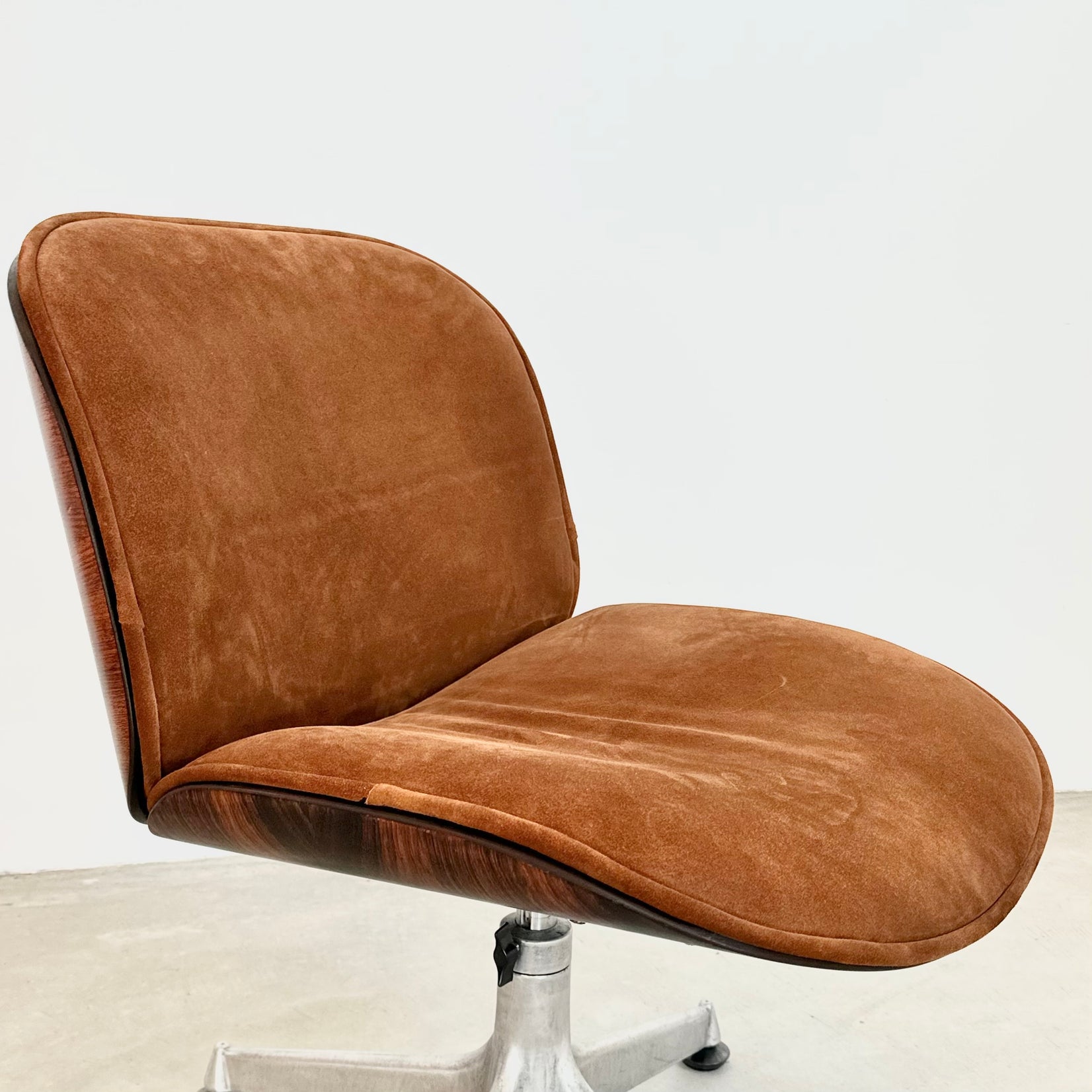 Rosewood & Suede Desk Chair