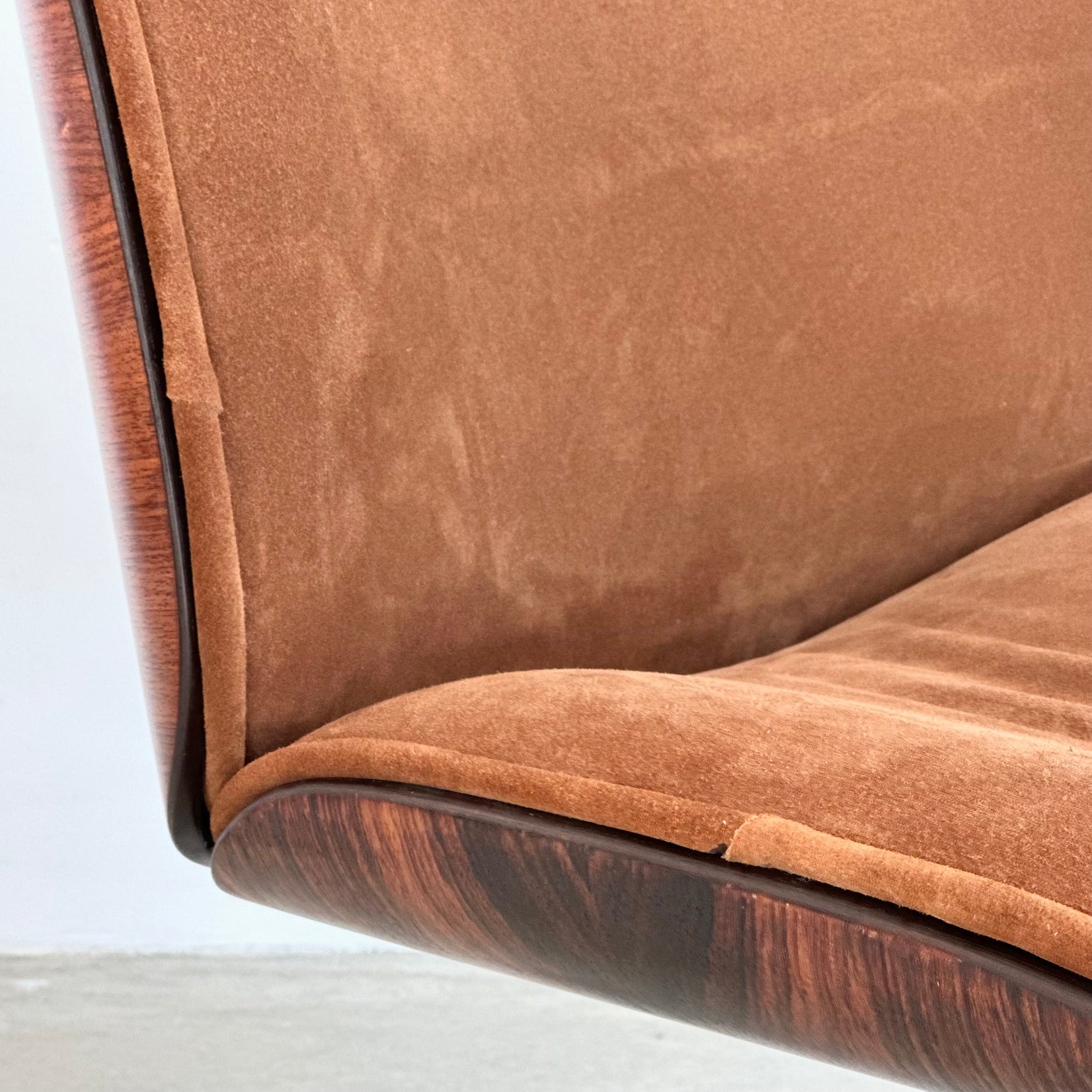 Rosewood & Suede Desk Chair