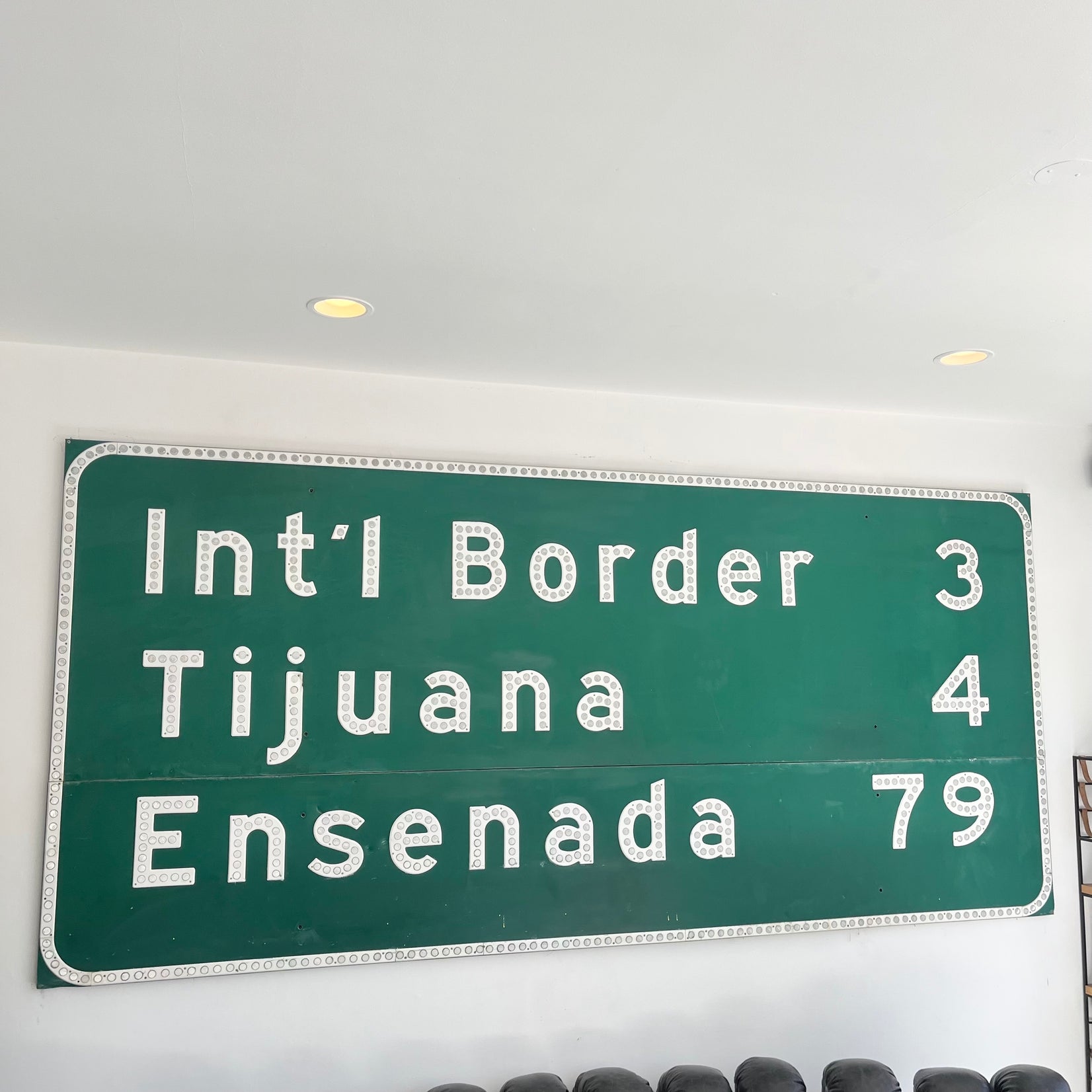 "Int'l Border" Sign