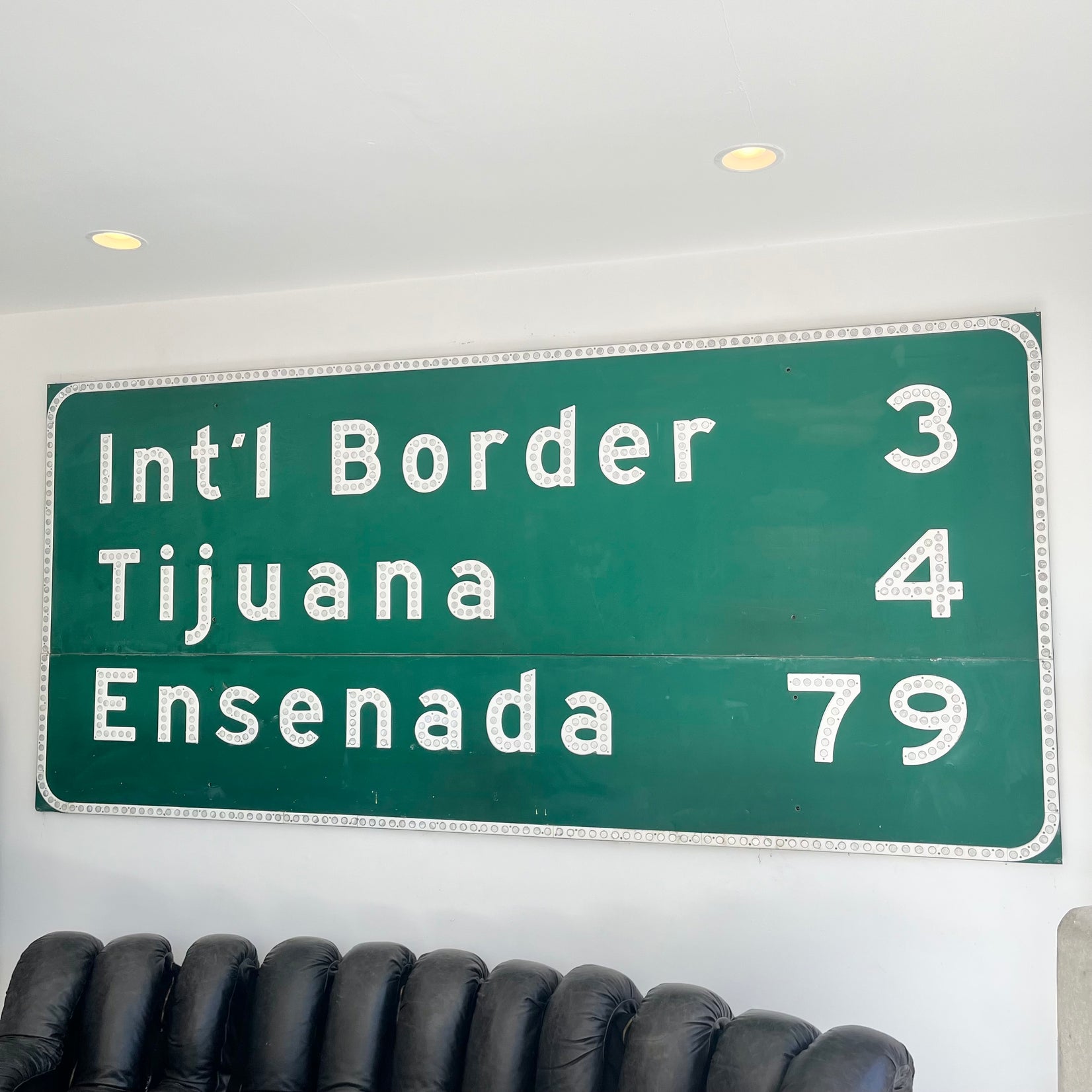 "Int'l Border" Sign