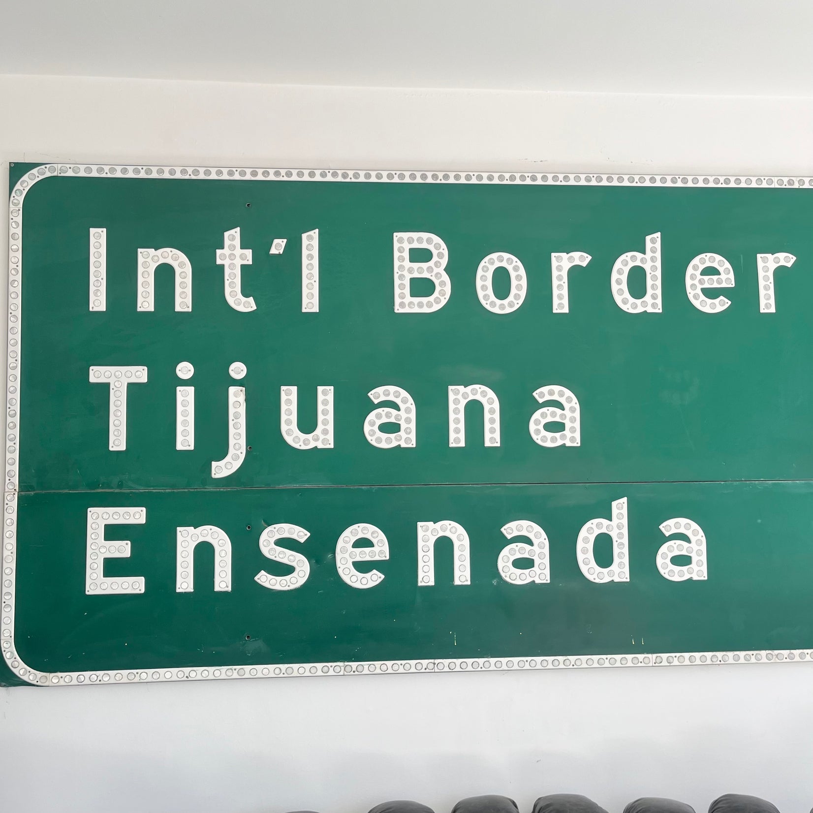 "Int'l Border" Sign