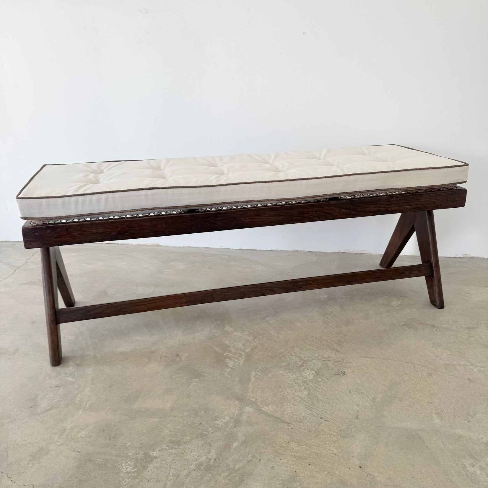 Pierre Jeanneret A Leg Bench, 1950s Chandigarh