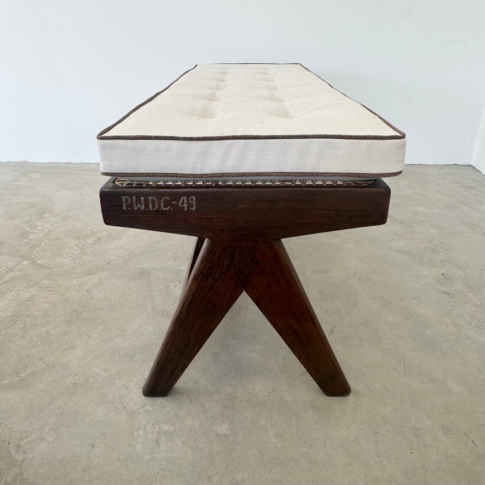 Pierre Jeanneret A Leg Bench, 1950s Chandigarh