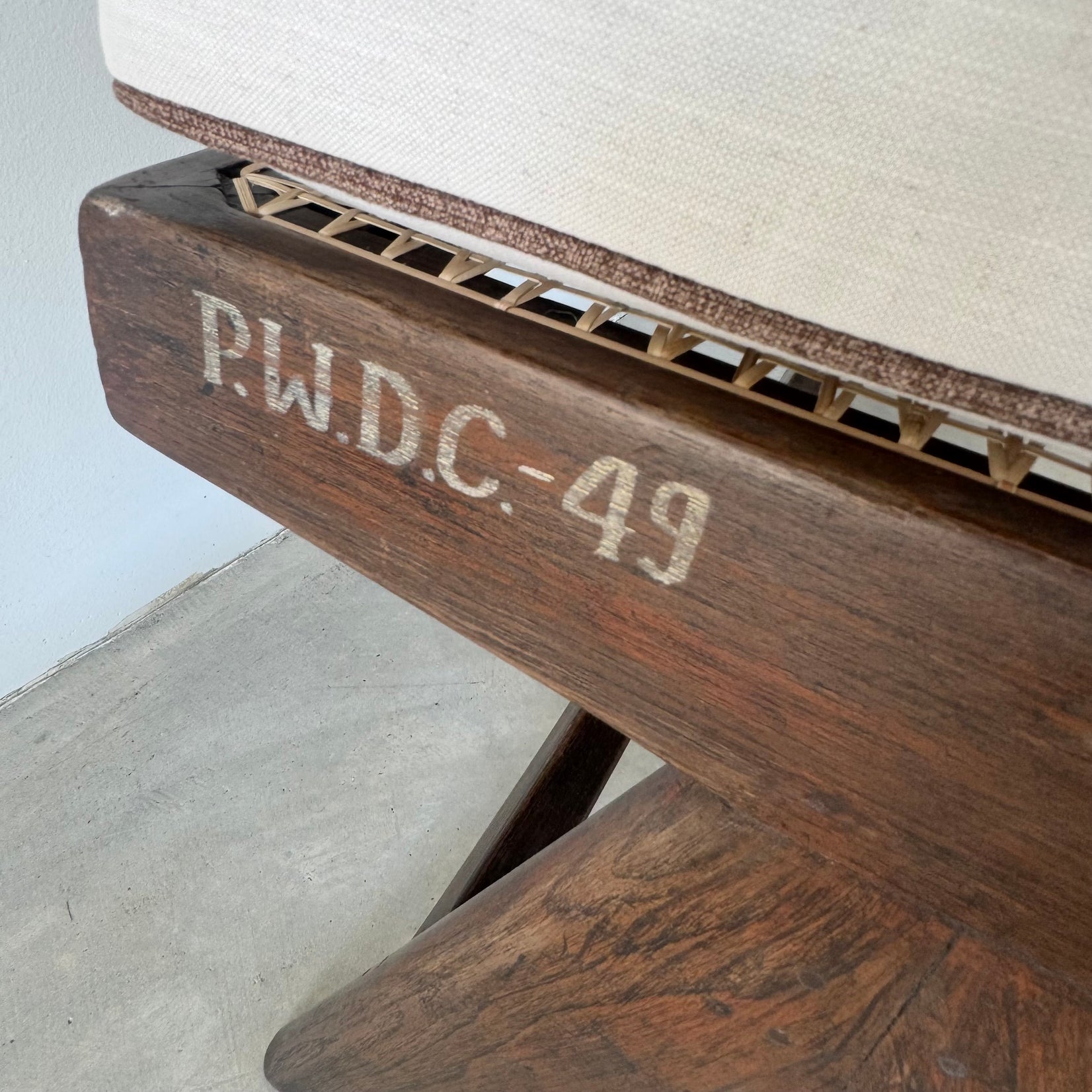 Pierre Jeanneret A Leg Bench, 1950s Chandigarh