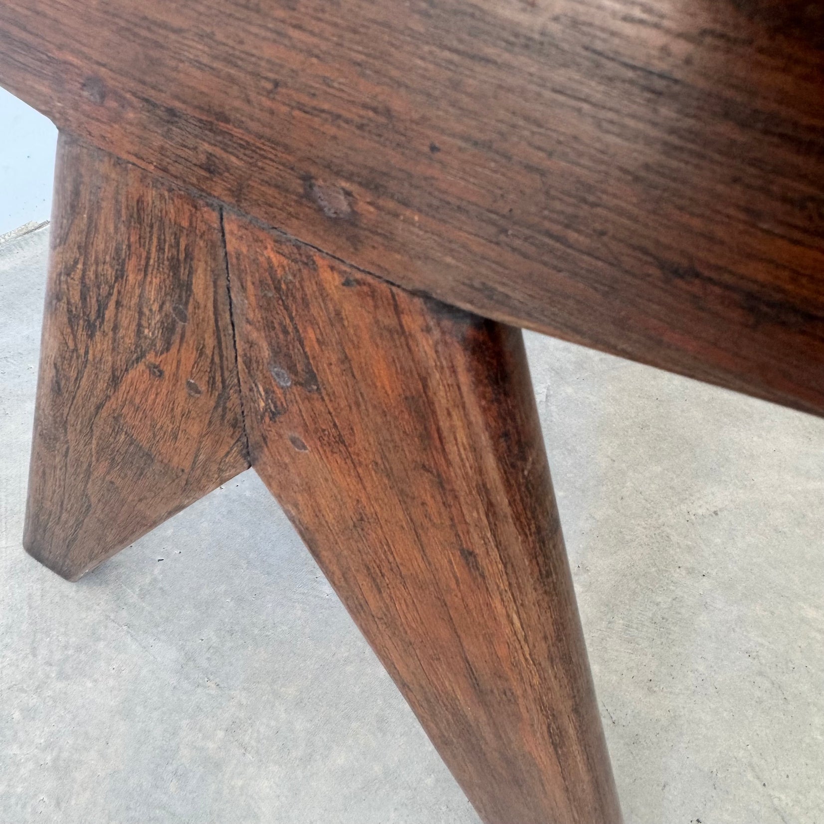 Pierre Jeanneret A Leg Bench, 1950s Chandigarh