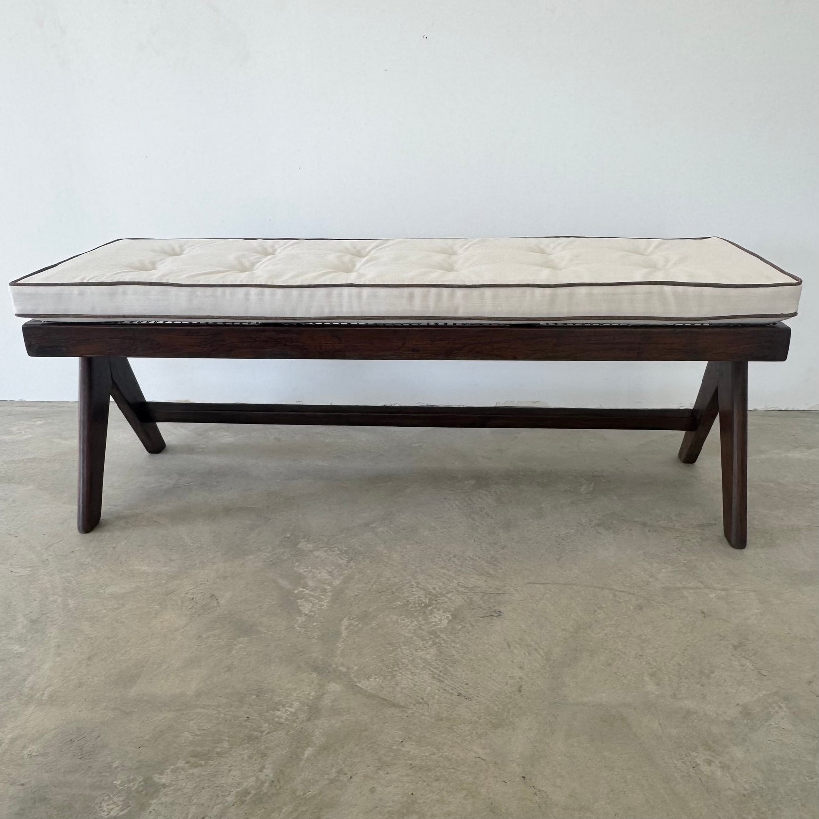 Pierre Jeanneret A Leg Bench, 1950s Chandigarh