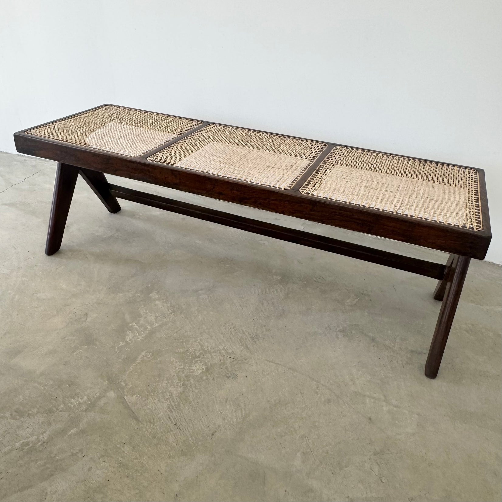 Pierre Jeanneret A Leg Bench, 1950s Chandigarh