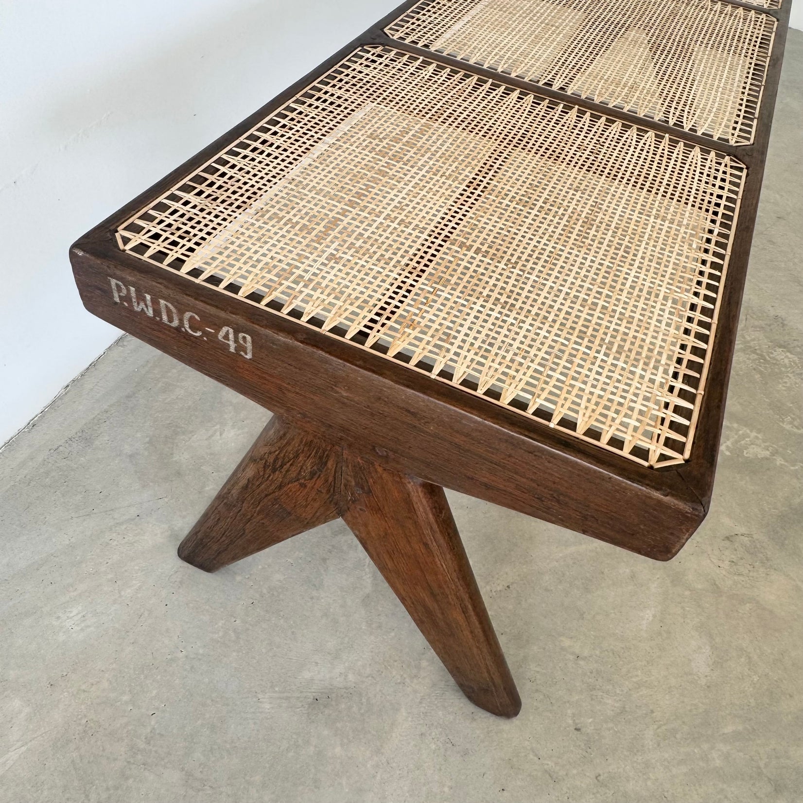 Pierre Jeanneret A Leg Bench, 1950s Chandigarh