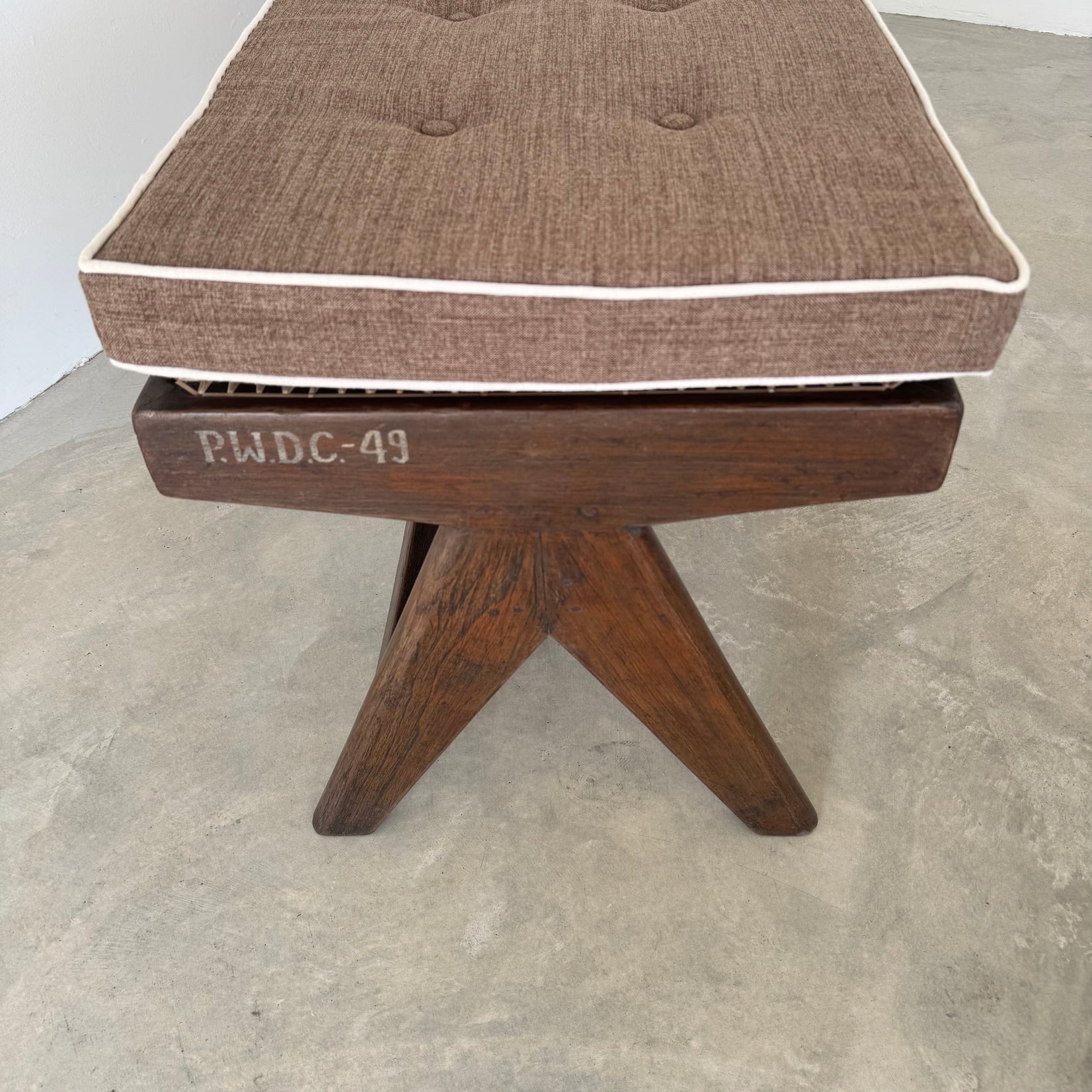 Pierre Jeanneret A Leg Bench, 1950s Chandigarh