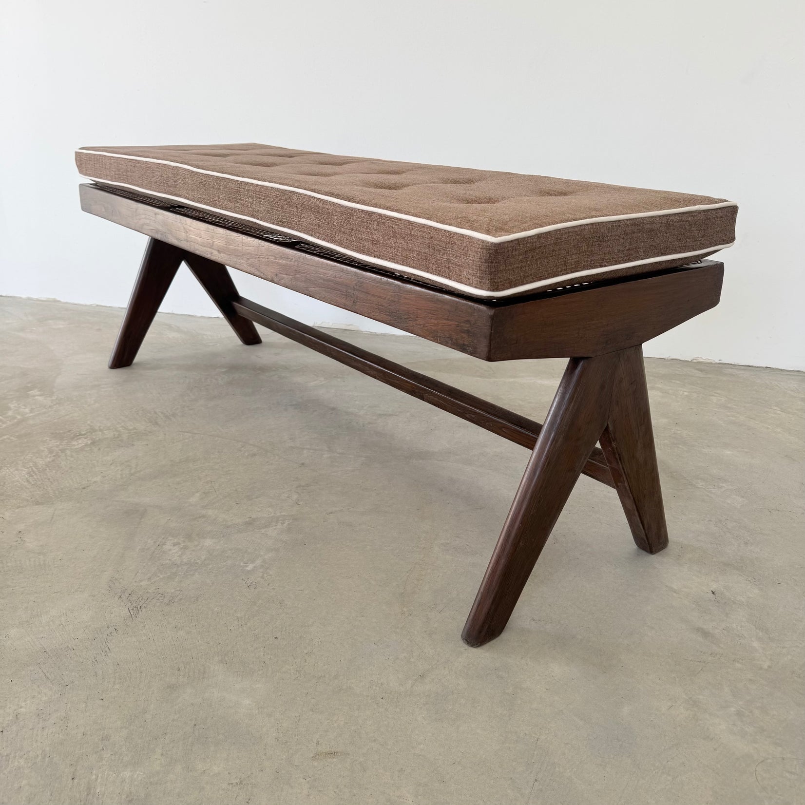 Pierre Jeanneret A Leg Bench, 1950s Chandigarh